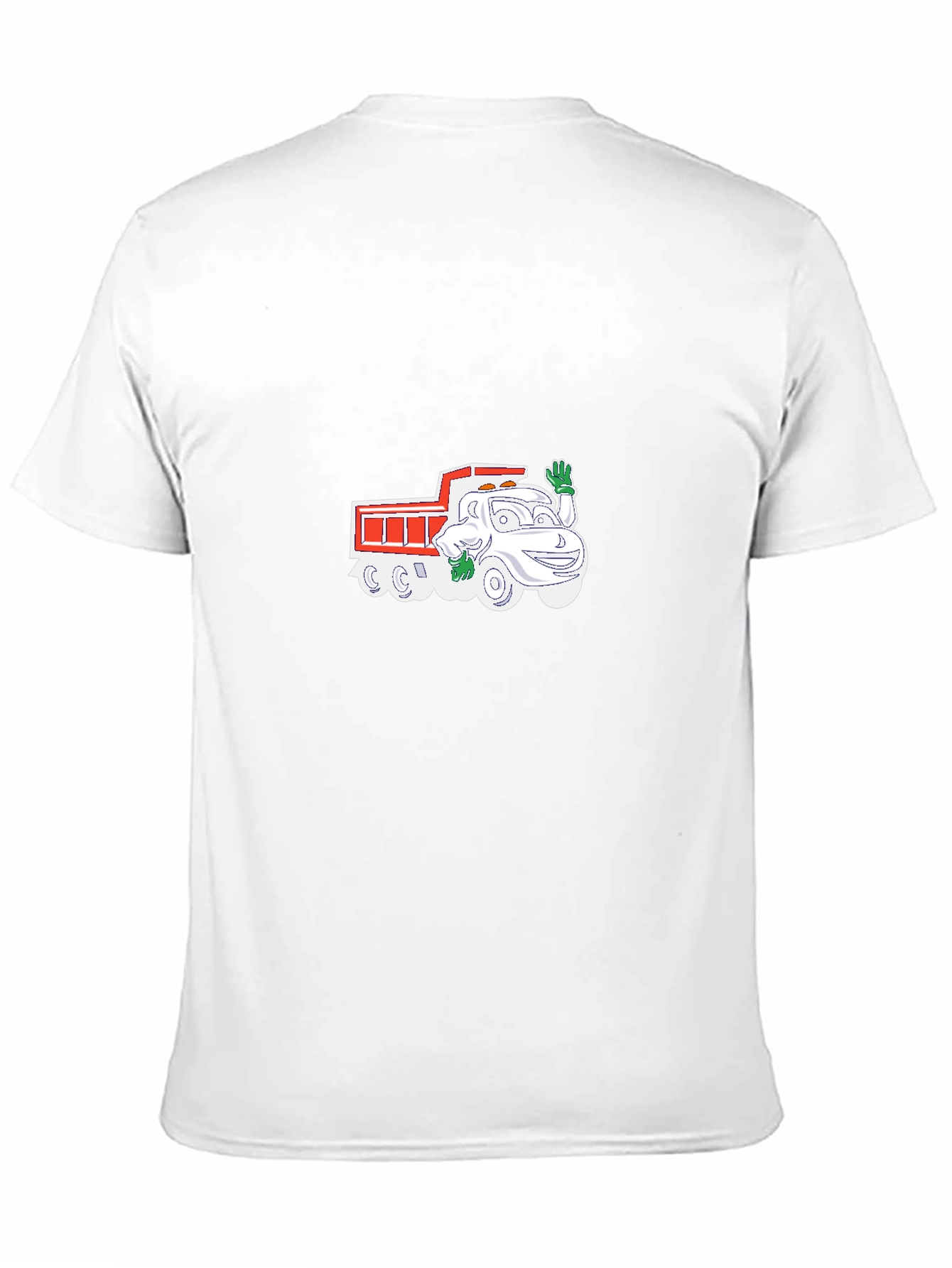 Cartoon Dump Truck Graphic Tee - Black