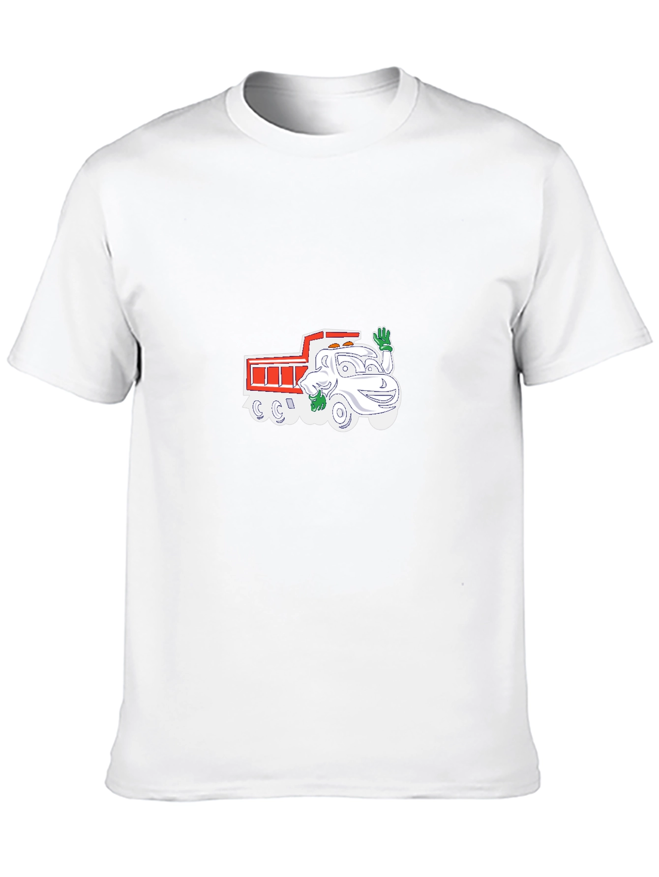 Cartoon Dump Truck Graphic Tee - Black