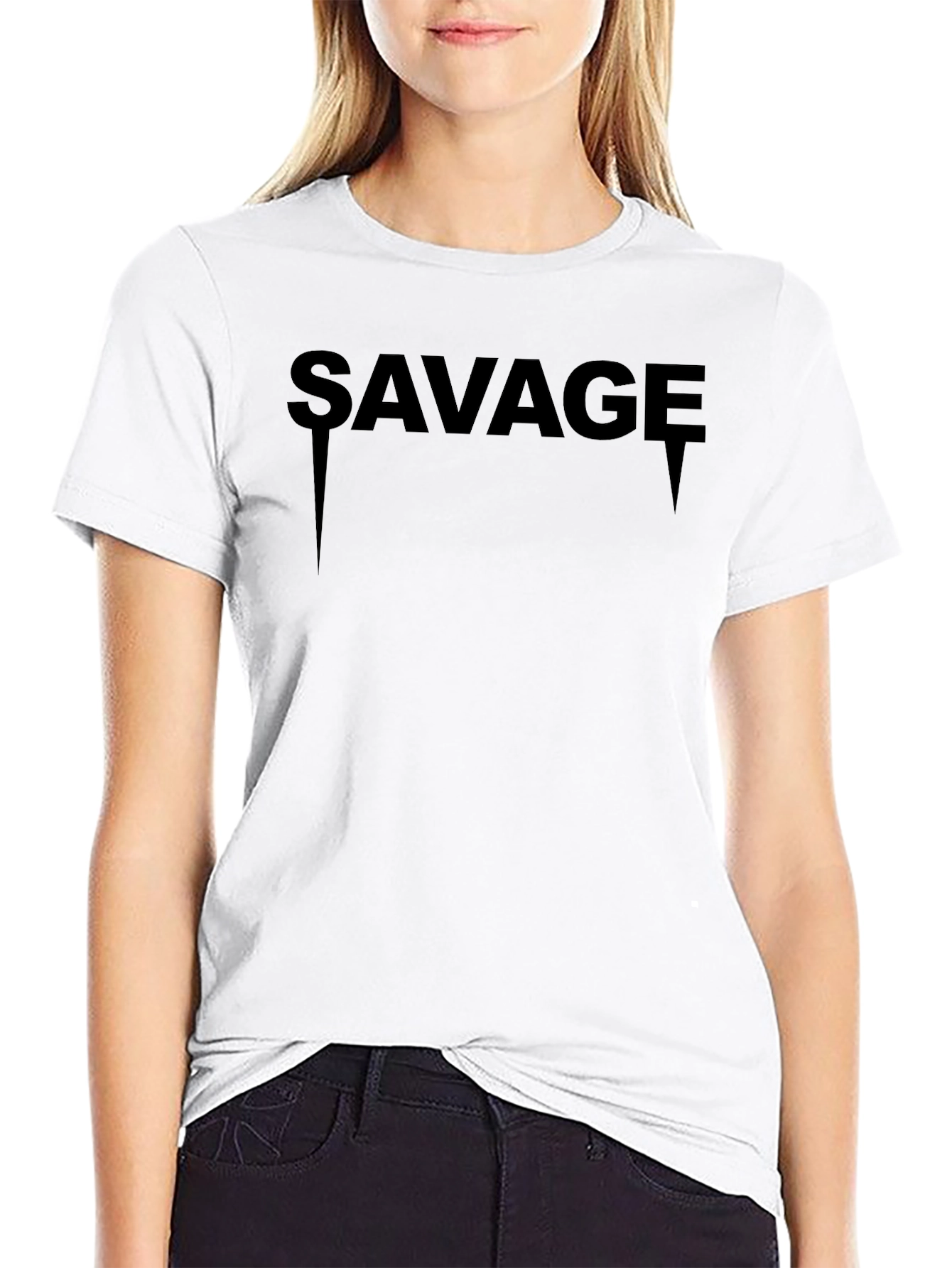 Savage Graphic Print Black T-Shirt