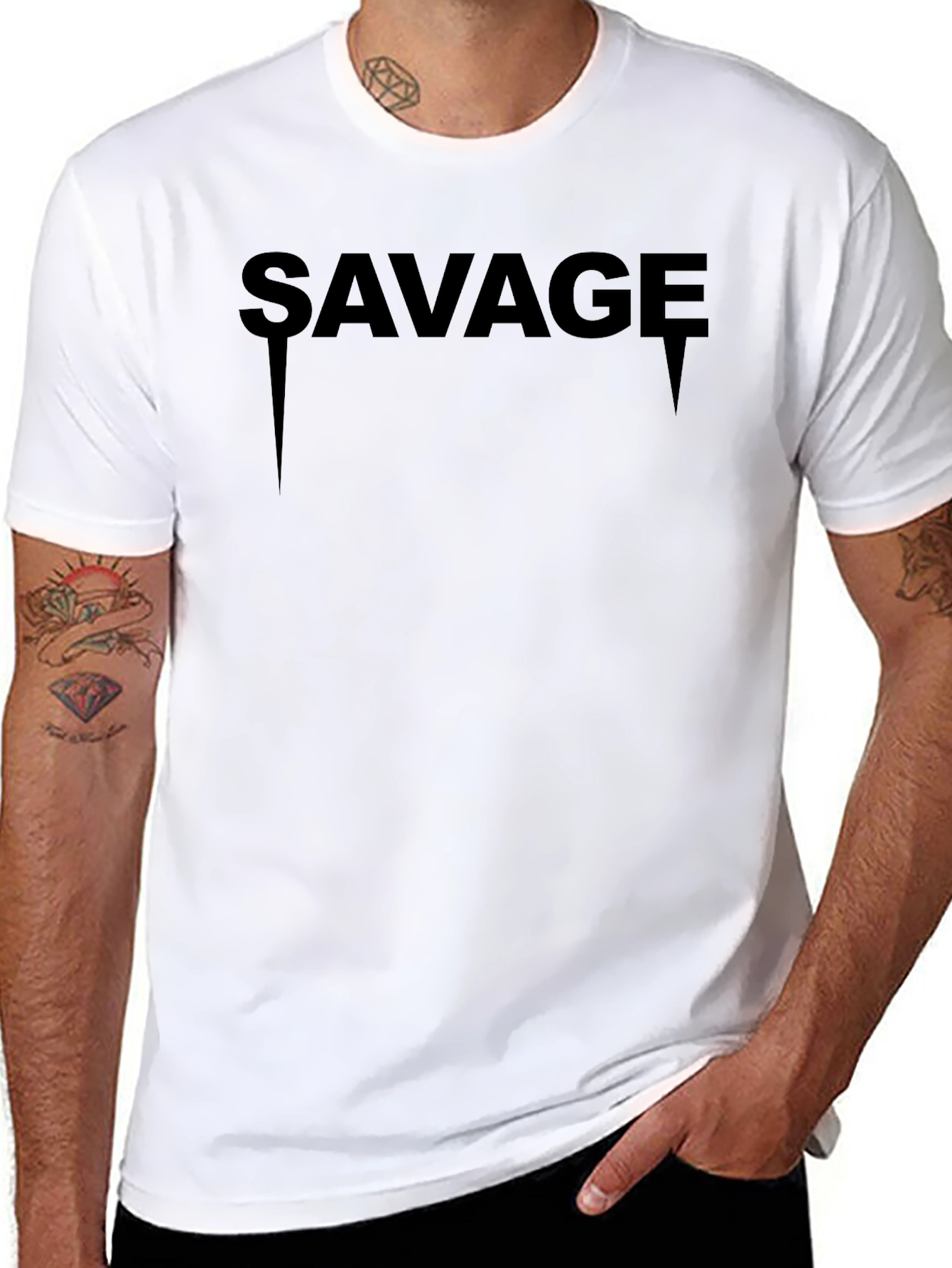 Savage Graphic Print Black T-Shirt