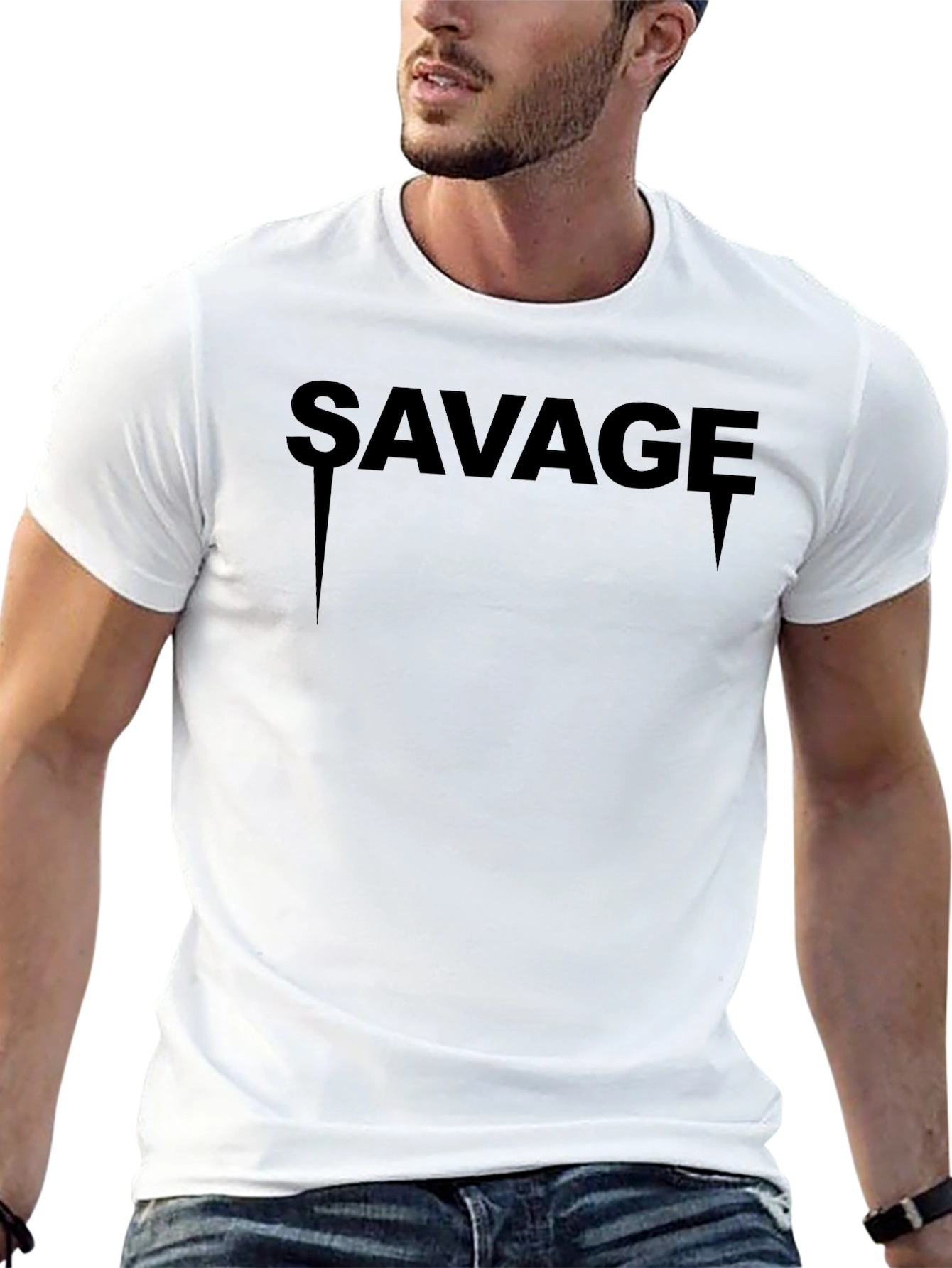 Savage Graphic Print Black T-Shirt