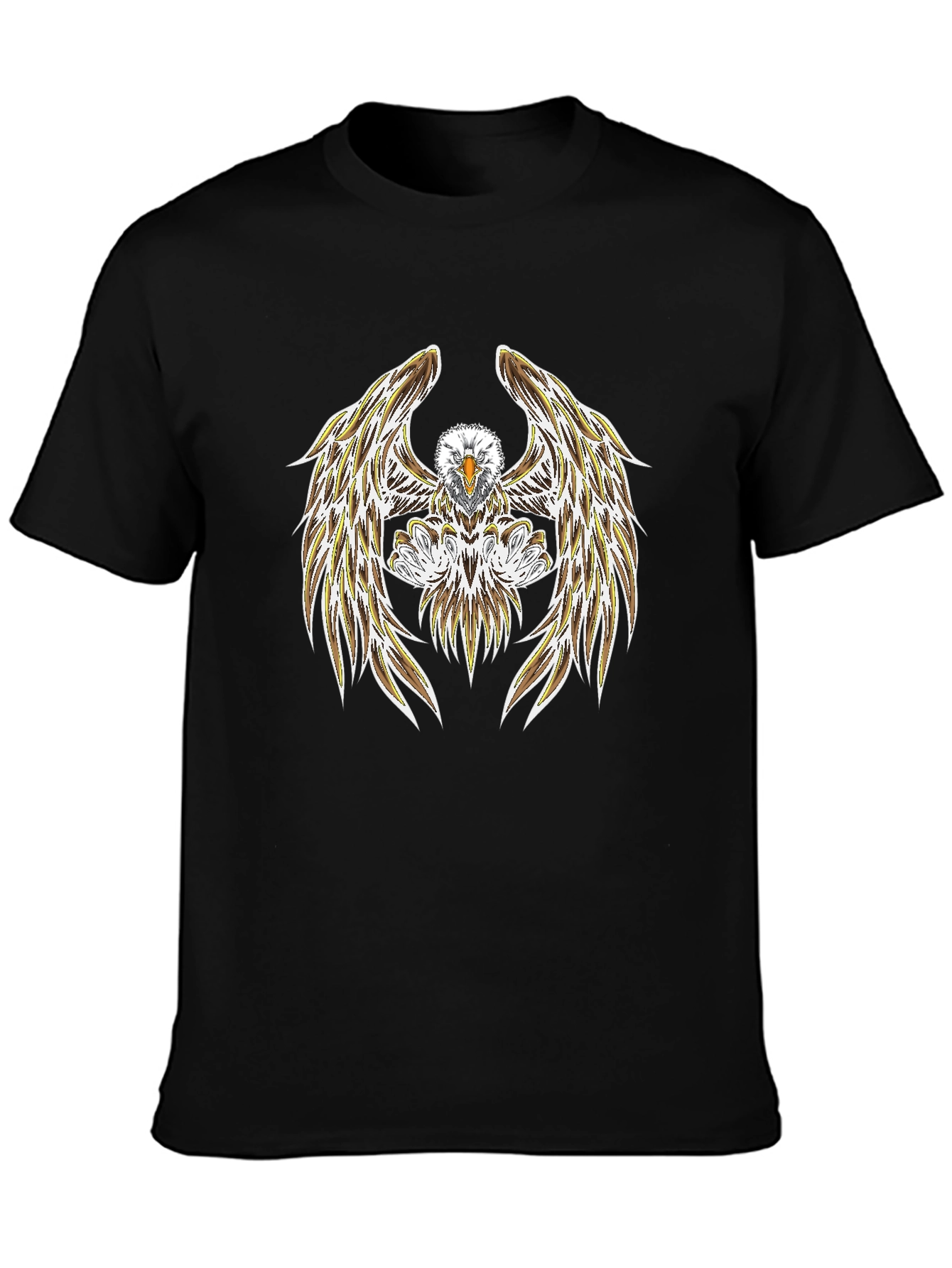 Bold Eagle Graphic Tee - Black Casual Shirt