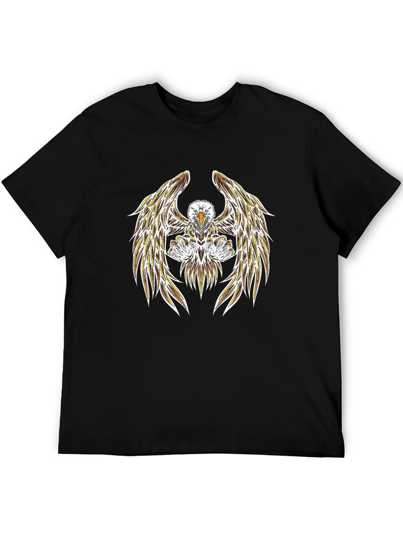 Bold Eagle Graphic Tee - Black Casual Shirt