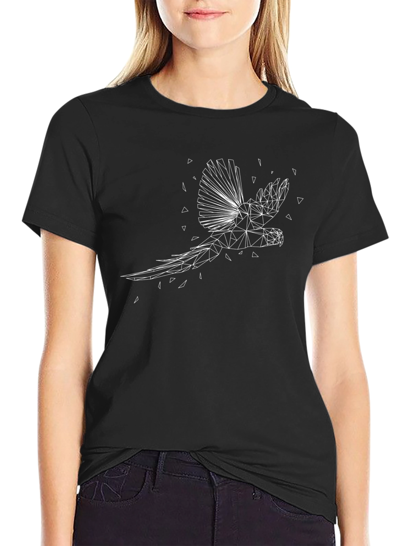 Geometric Parrot T-Shirt - Modern Graphic Tee