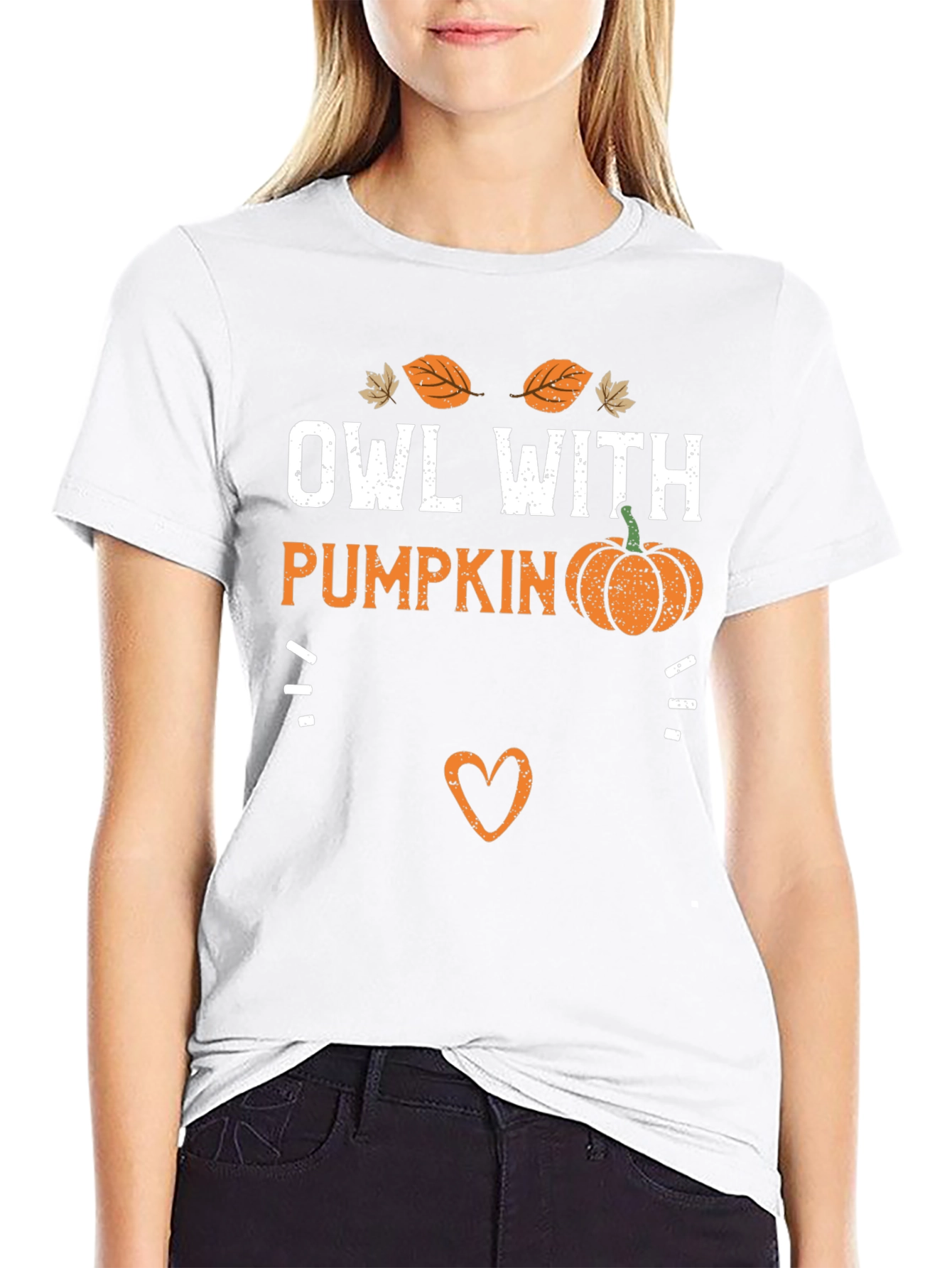 Owl With Pumpkin T-Shirt - Fall Holiday Tee