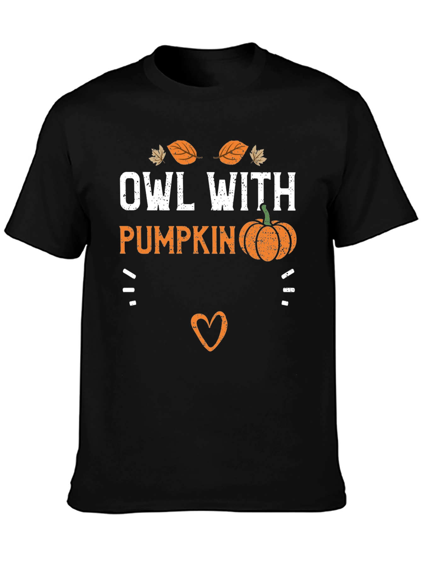 Owl With Pumpkin T-Shirt - Fall Holiday Tee