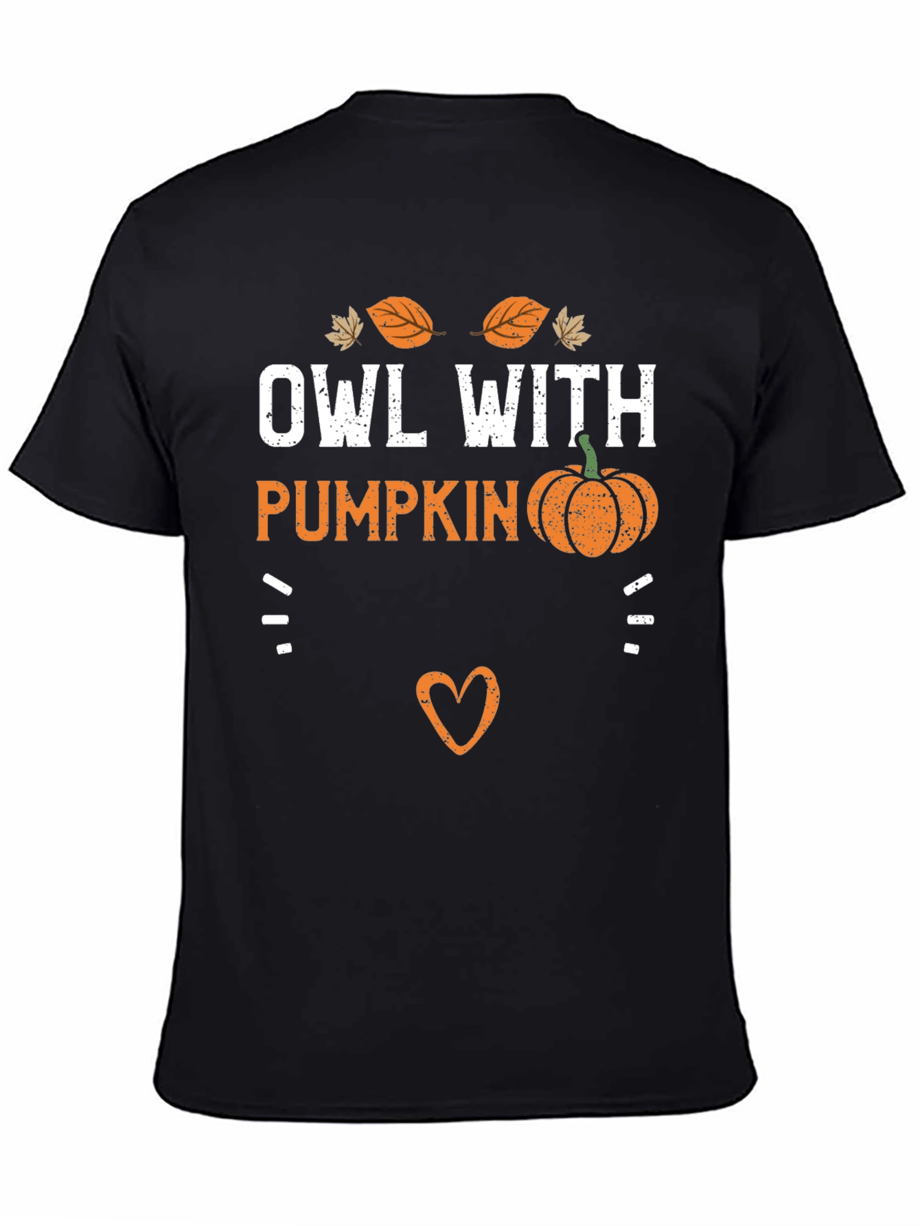 Owl With Pumpkin T-Shirt - Fall Holiday Tee