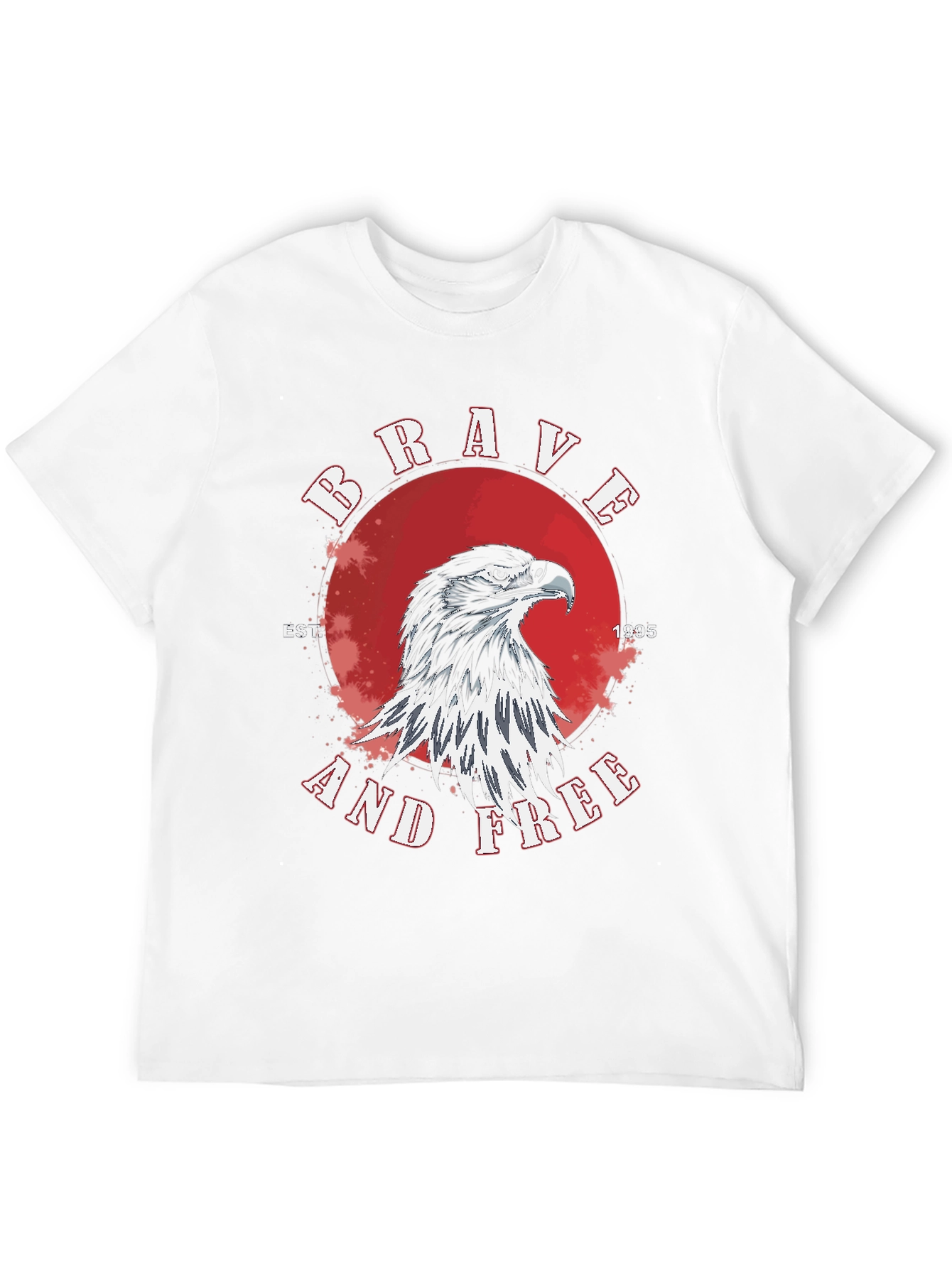 Brave and Free Eagle Graphic Tee - Black