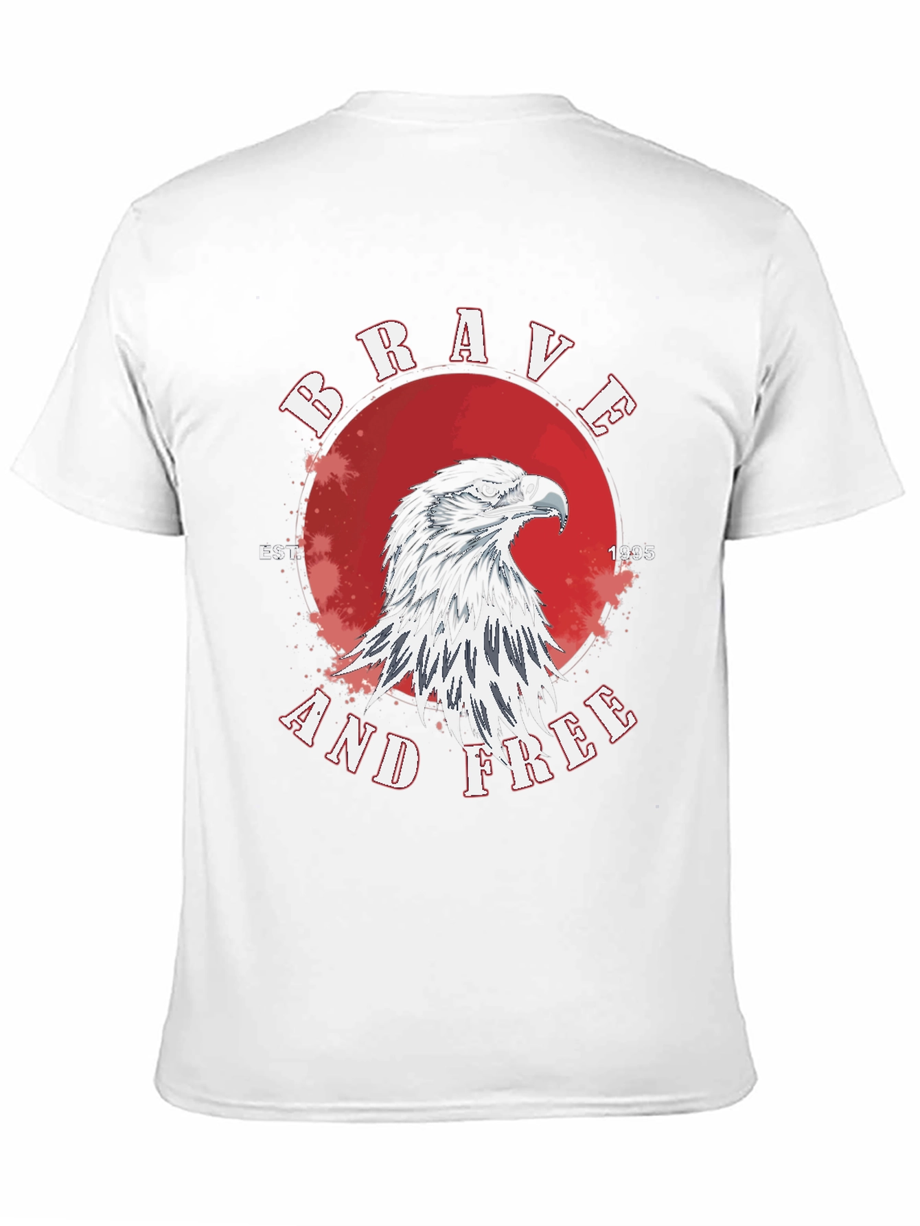 Brave and Free Eagle Graphic Tee - Black