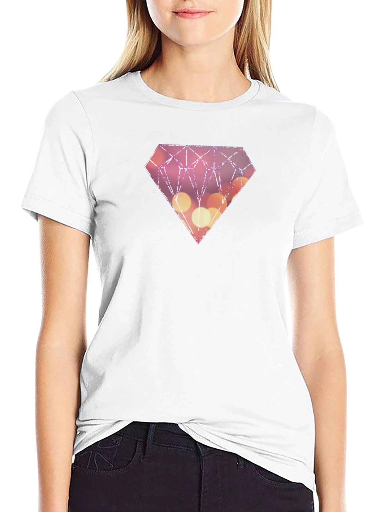 Diamond Graphic T-Shirt - Mens Black Tee