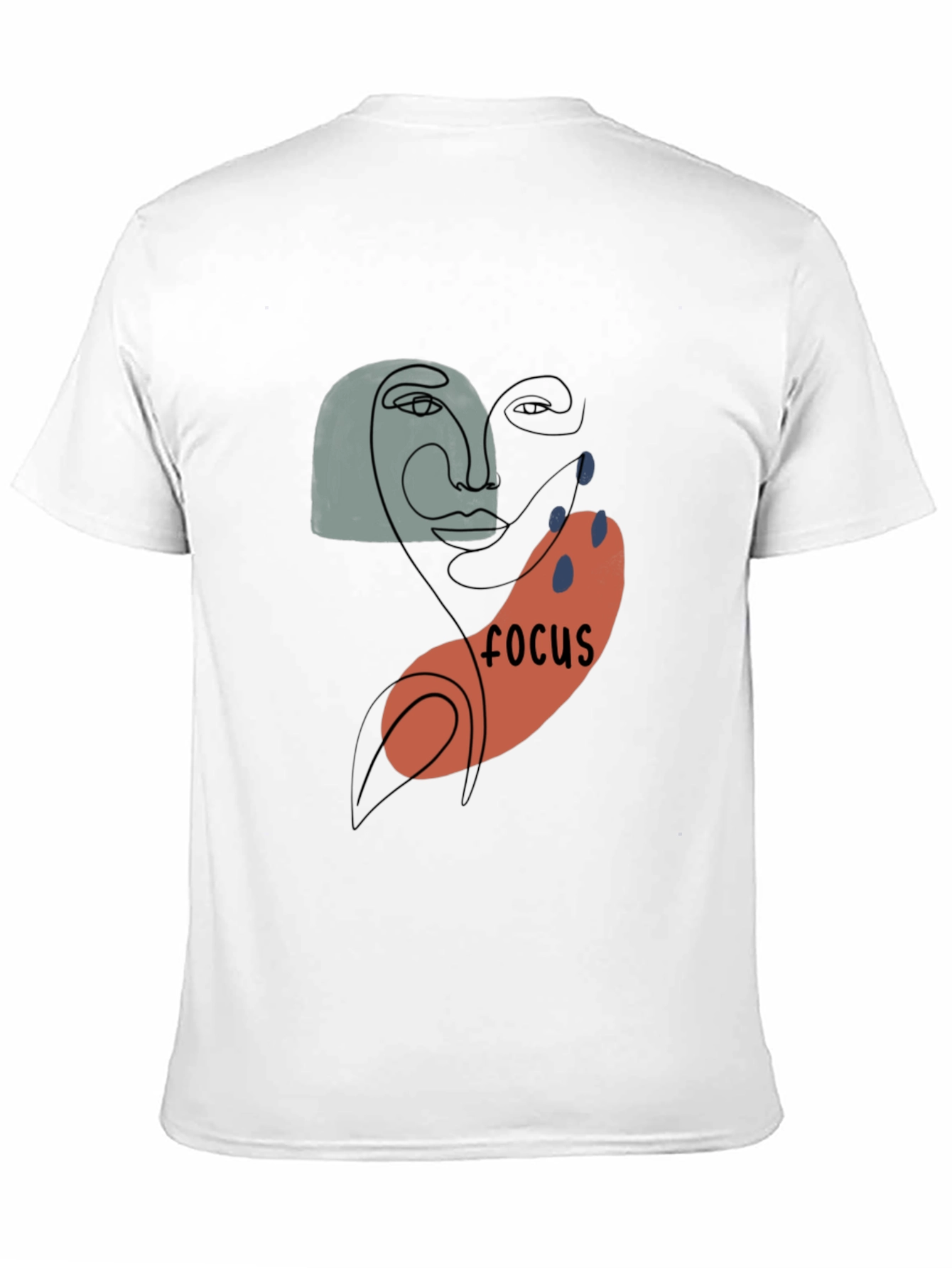 Abstract Focus Graphic Black T-Shirt