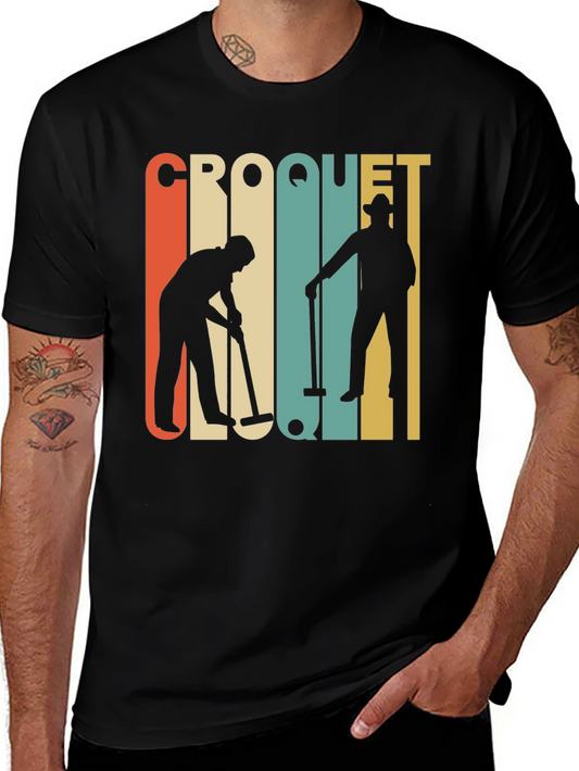 Vintage Croquet Player T-Shirt Retro Style