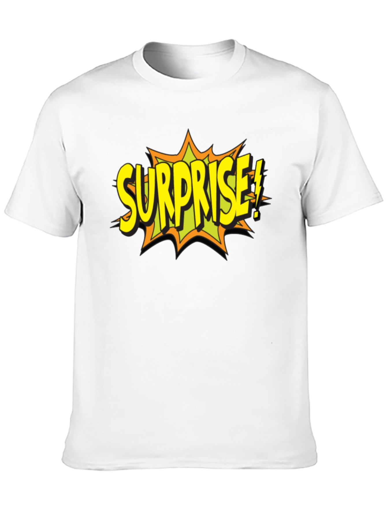 Surprise Graphic T-Shirt - Black Cotton Tee