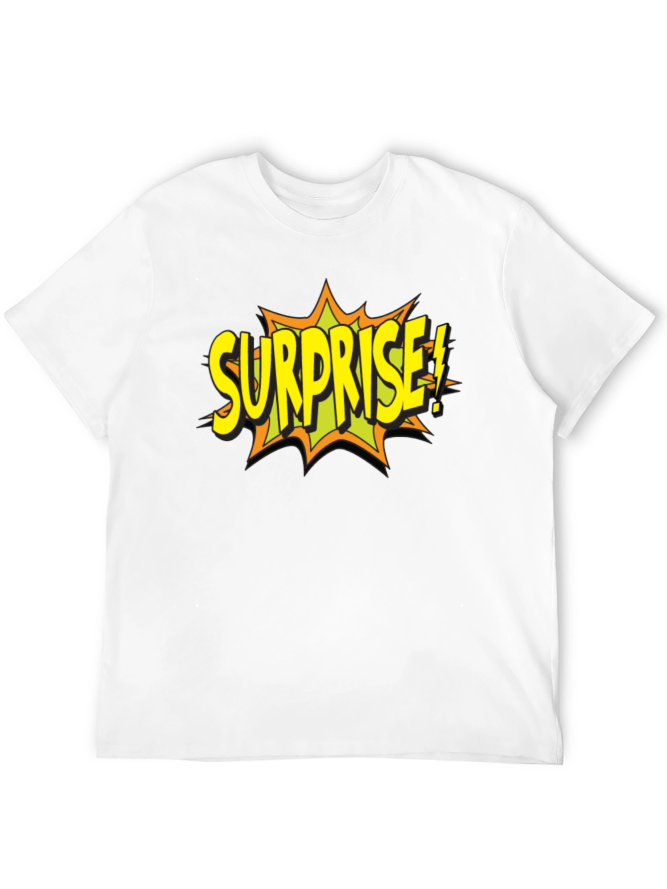Surprise Graphic T-Shirt - Black Cotton Tee