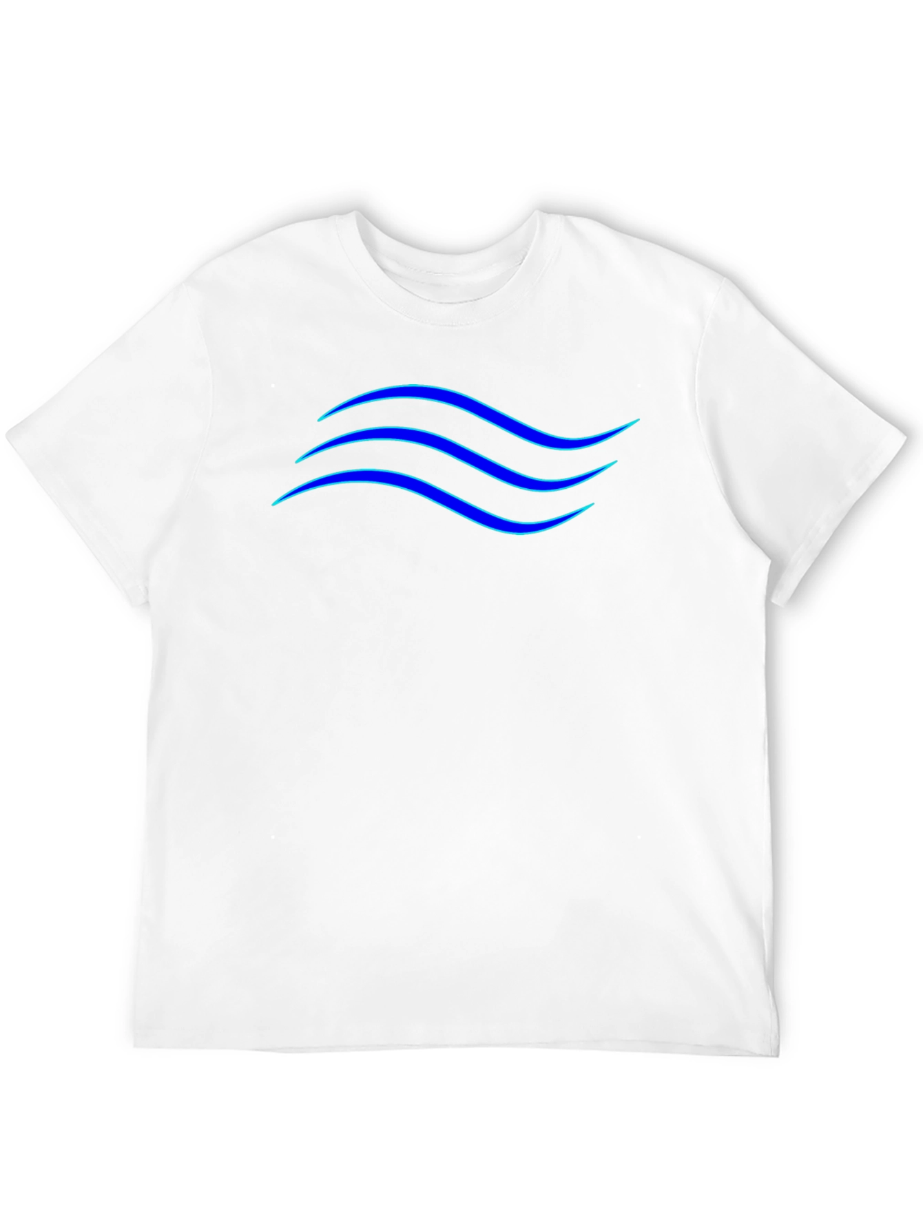 Blue Wave Design Black T-Shirt