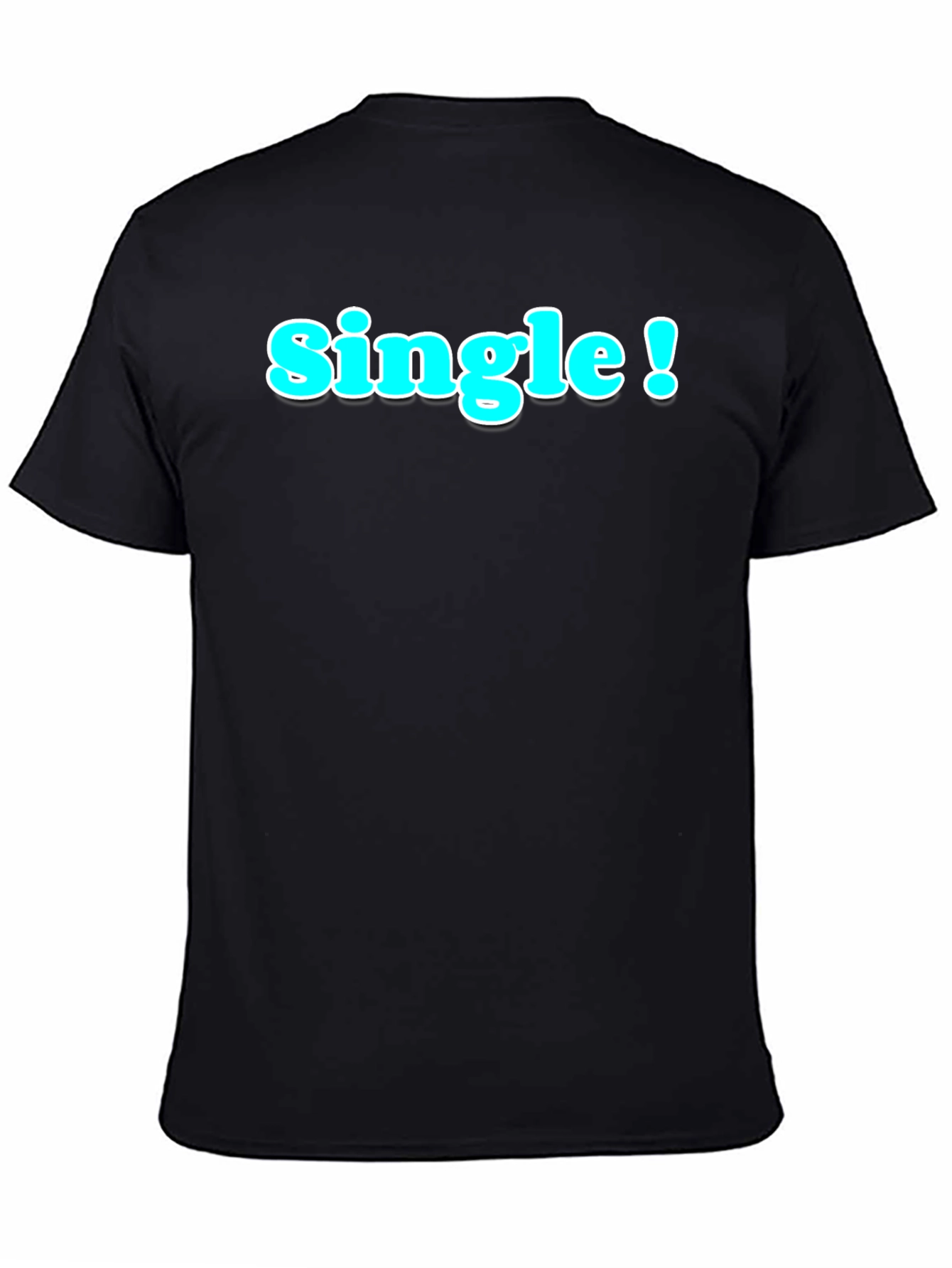 Single! Black Graphic Tee - Casual Style