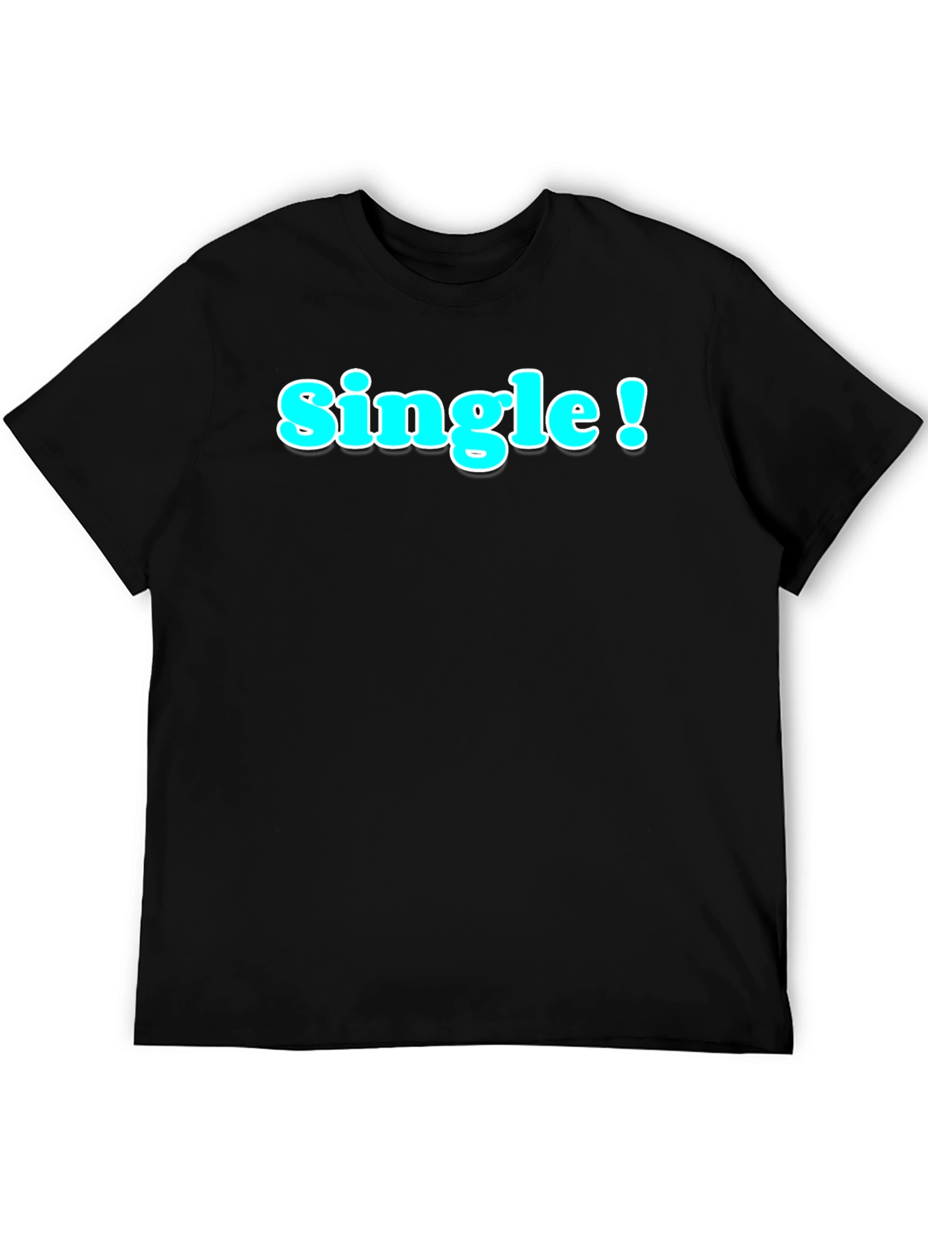 Single! Black Graphic Tee - Casual Style