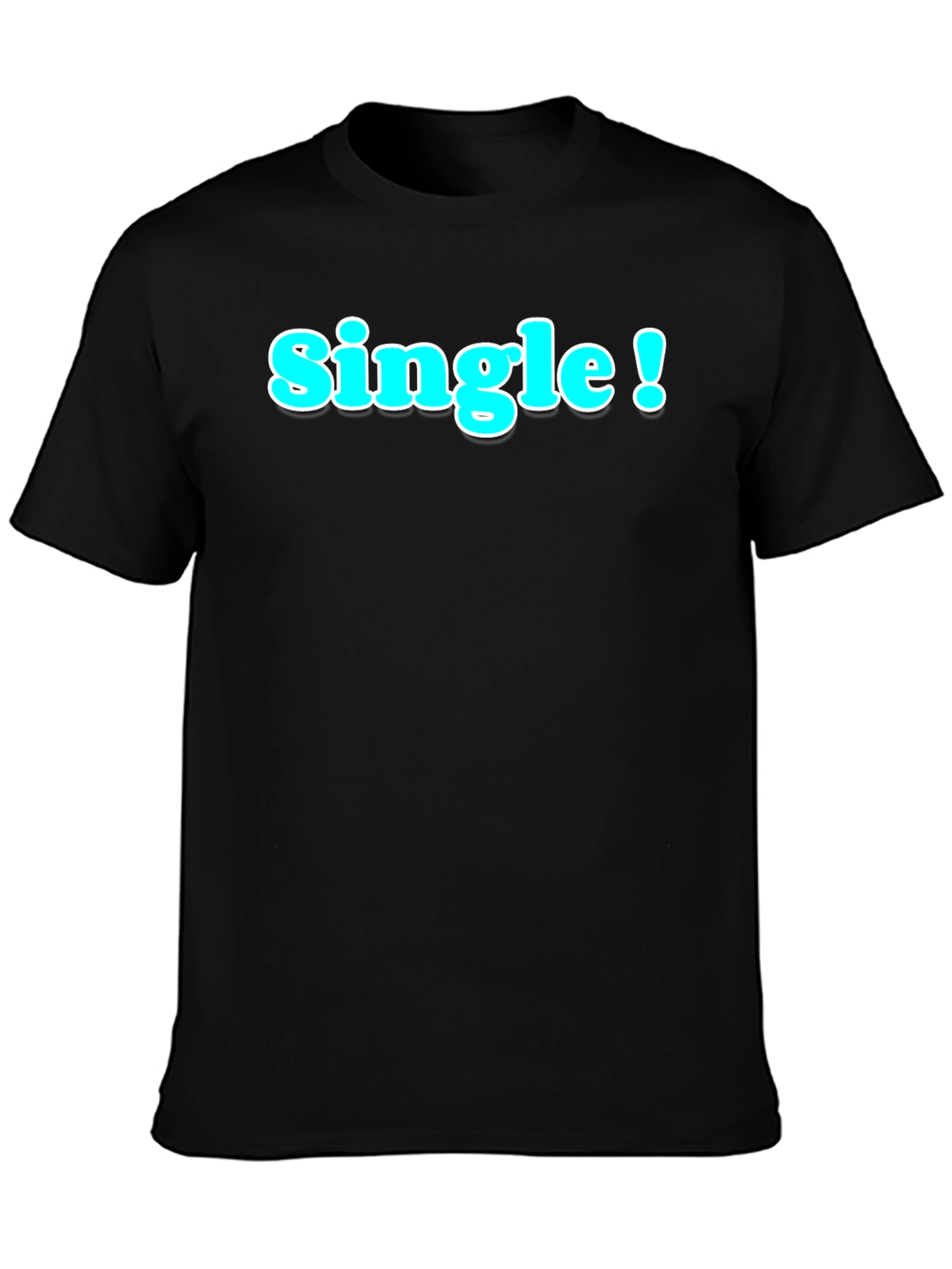 Single! Black Graphic Tee - Casual Style