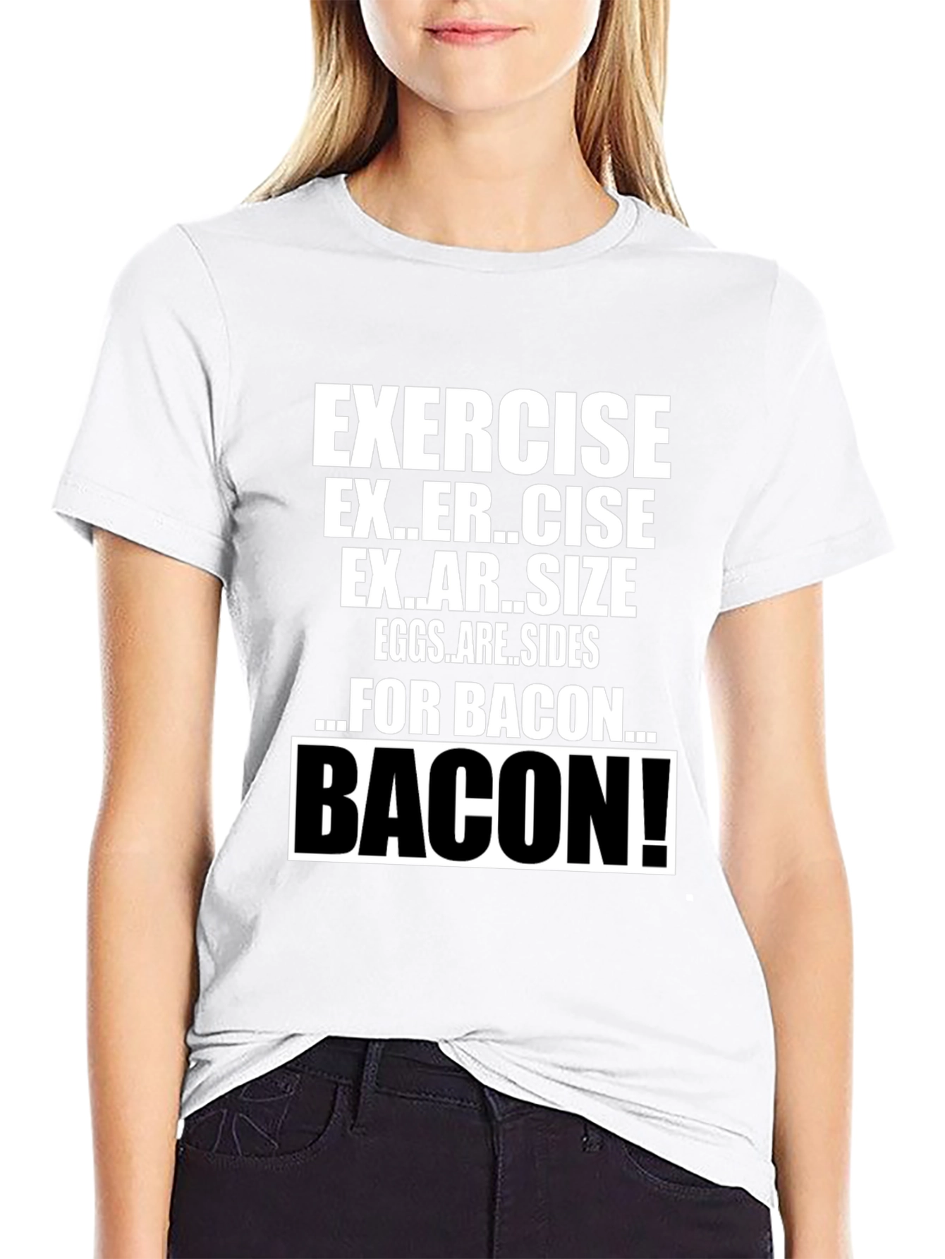 Funny Exercise for Bacon T-Shirt