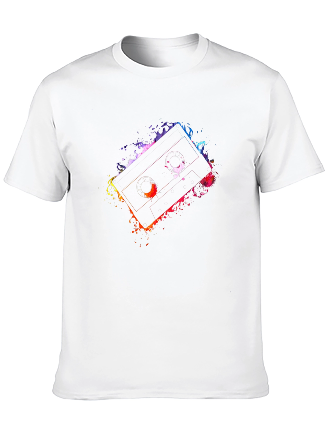 Retro Cassette Tape Graphic Tee - Black T-Shirt