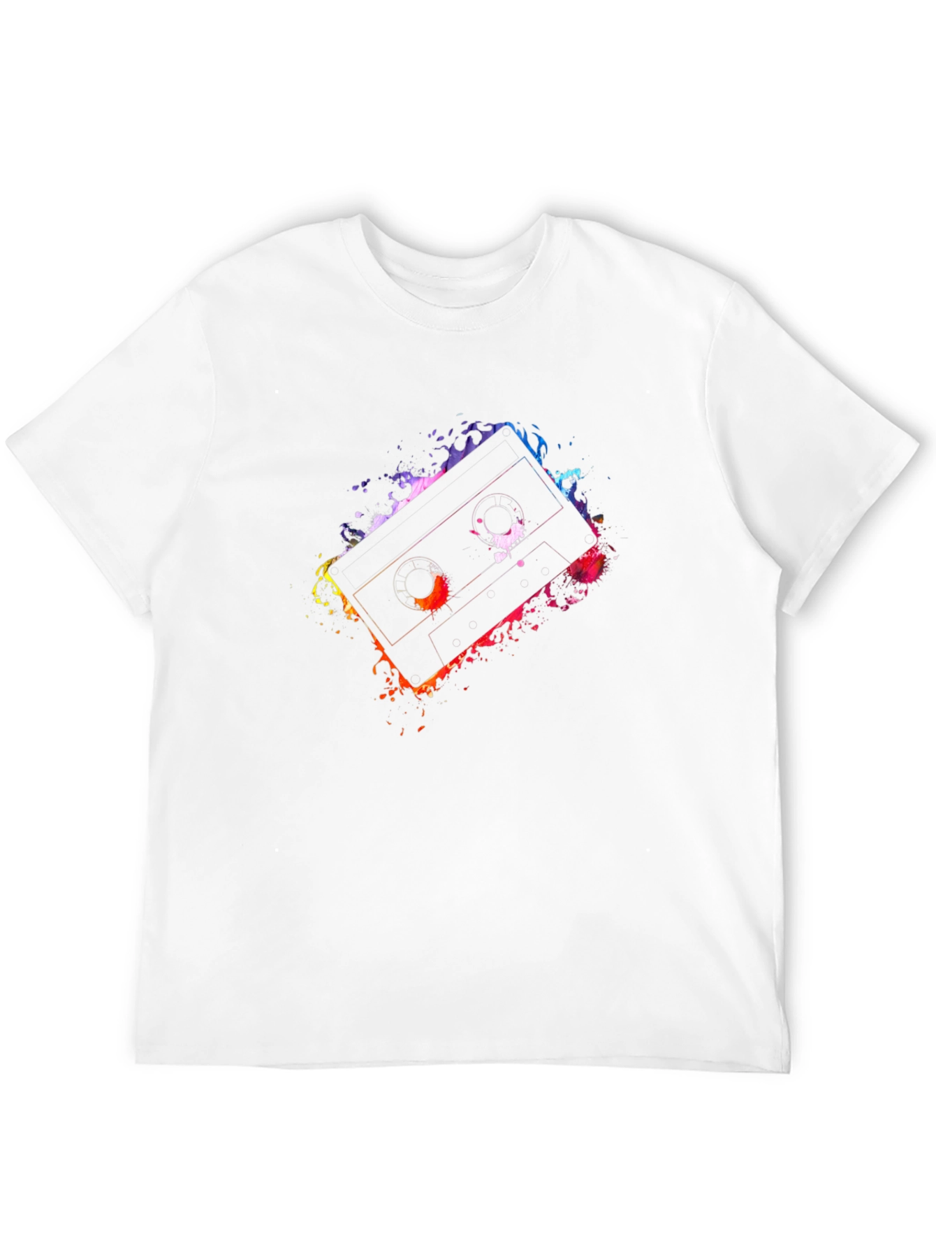 Retro Cassette Tape Graphic Tee - Black T-Shirt