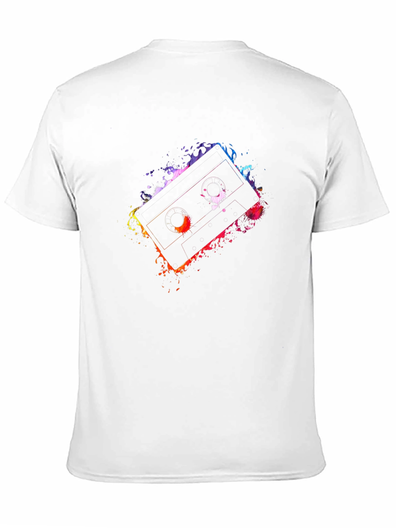Retro Cassette Tape Graphic Tee - Black T-Shirt