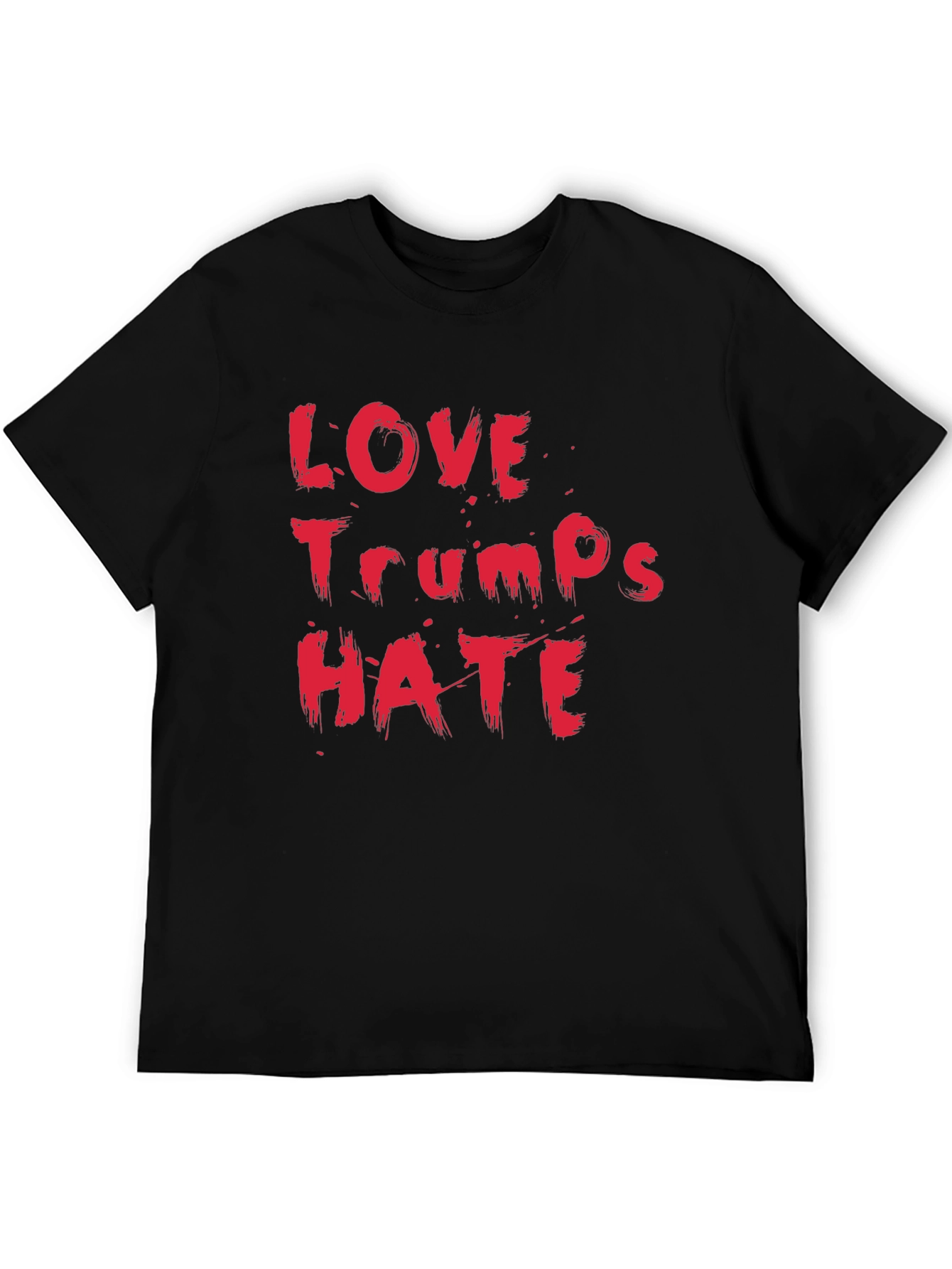 Love Trumps Hate Black Cotton T-Shirt