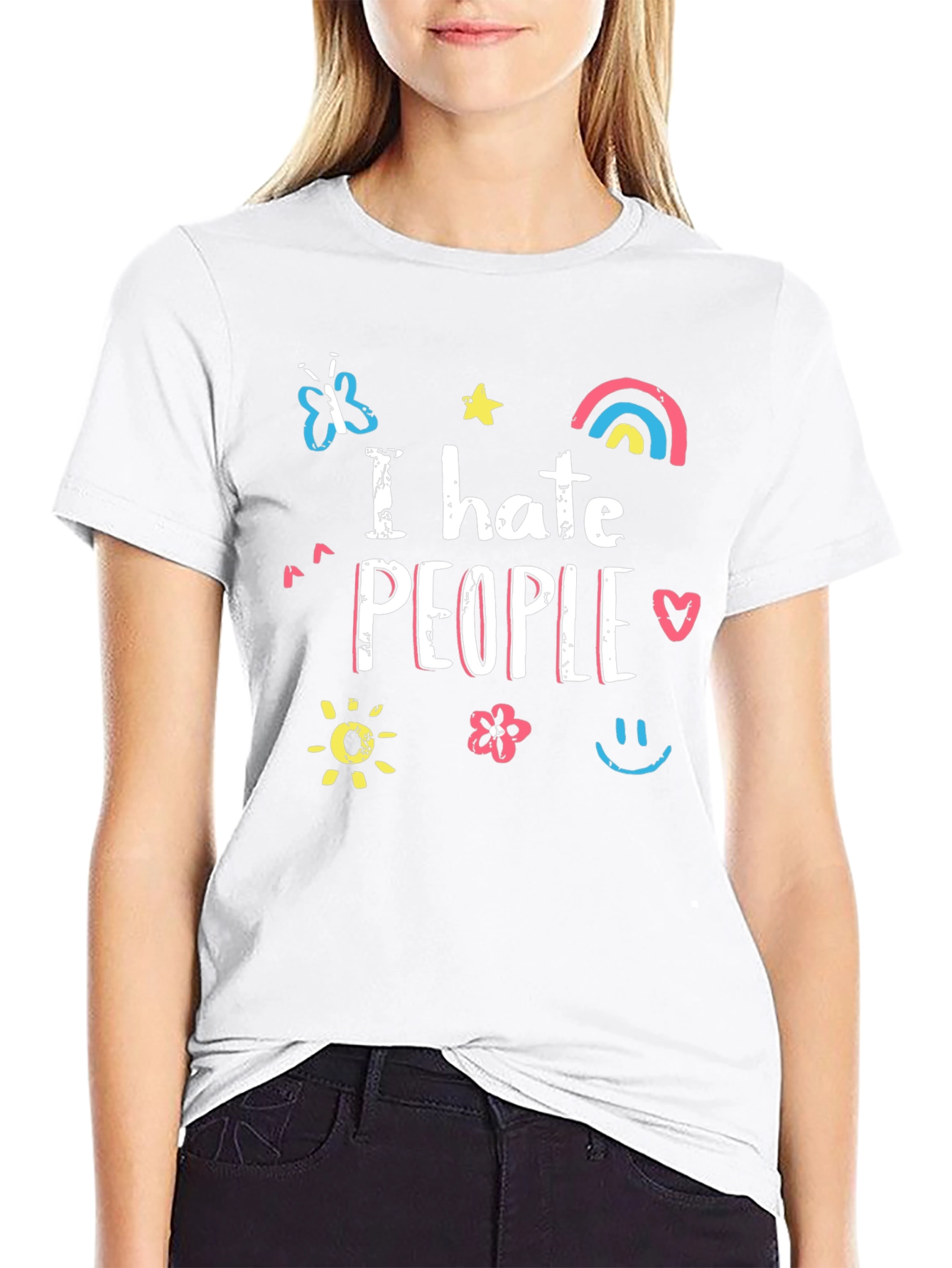 I Hate People Graphic Tee - Trendy Unisex T-Shirt