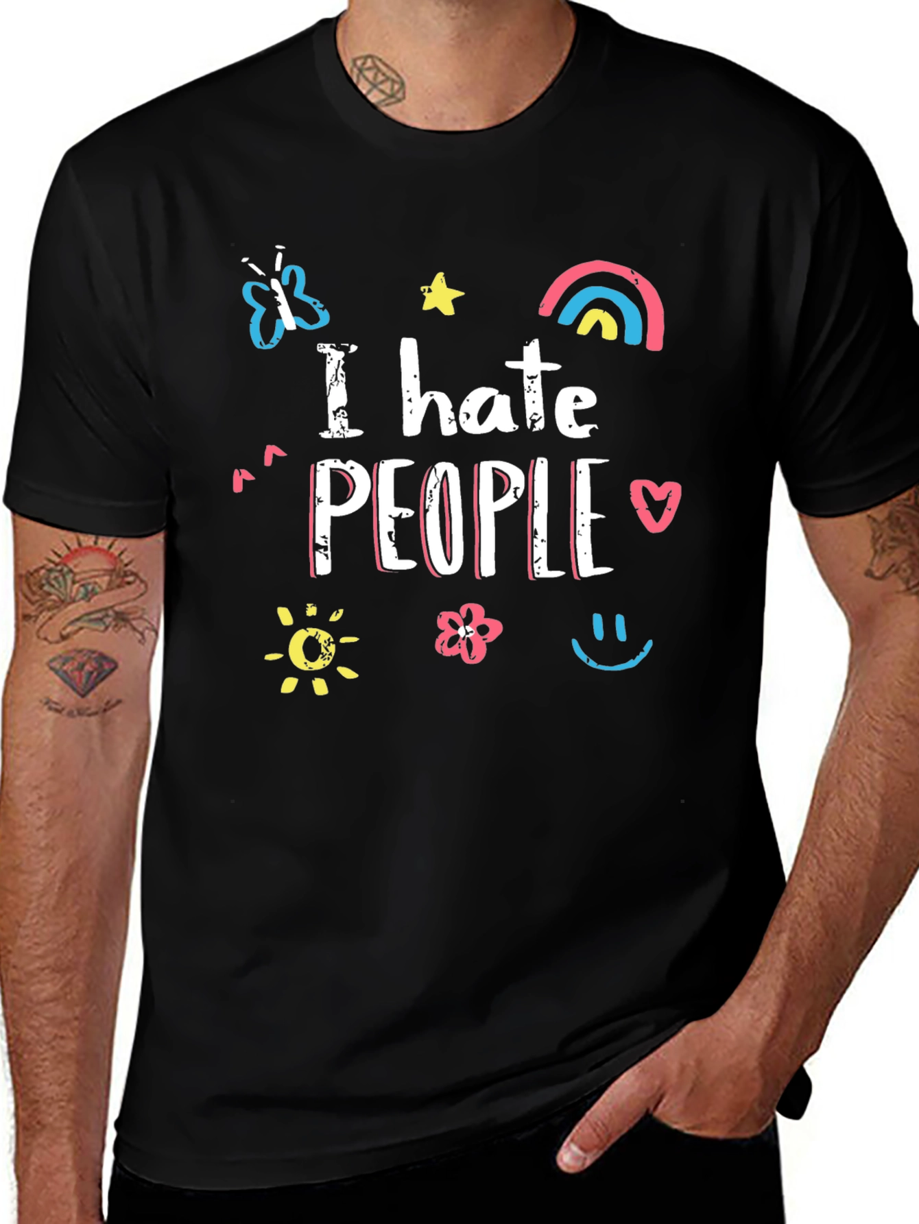 I Hate People Graphic Tee - Trendy Unisex T-Shirt