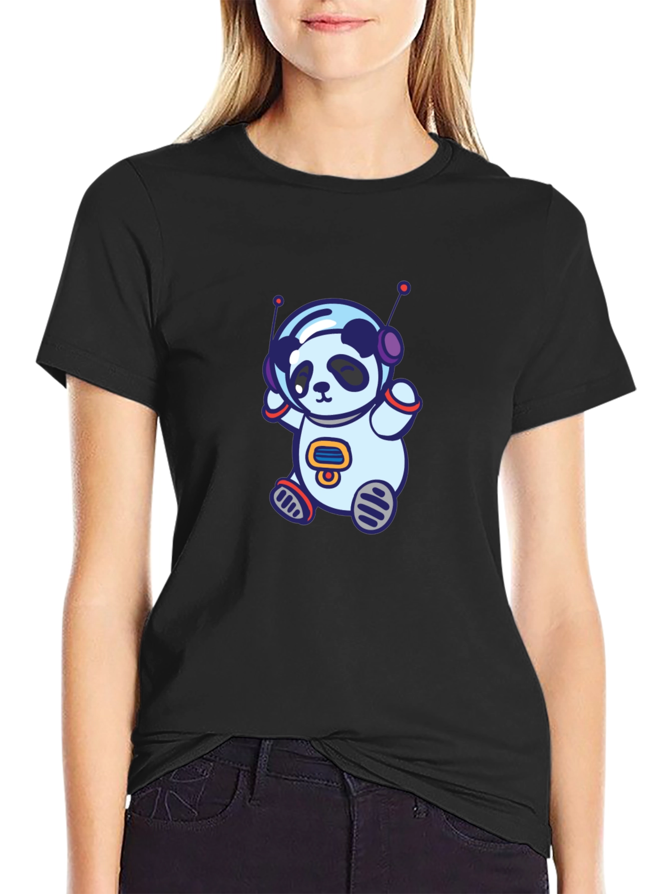 Astronaut Panda Graphic Tee - Soft Cotton Blend