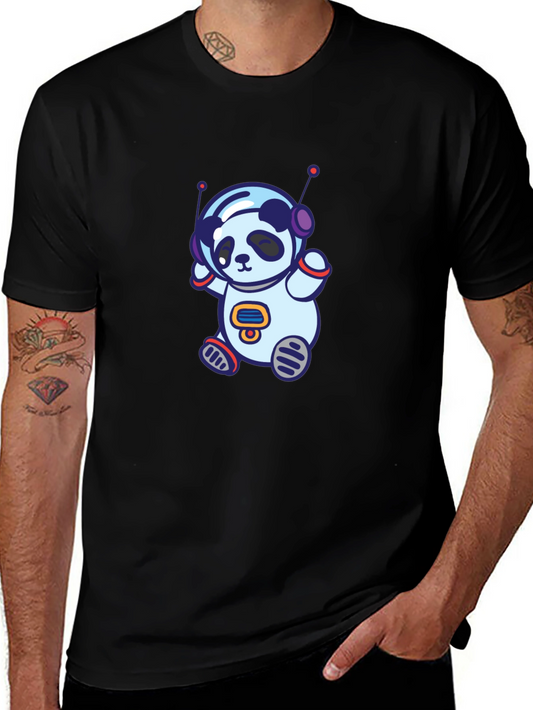 Astronaut Panda Graphic Tee - Soft Cotton Blend