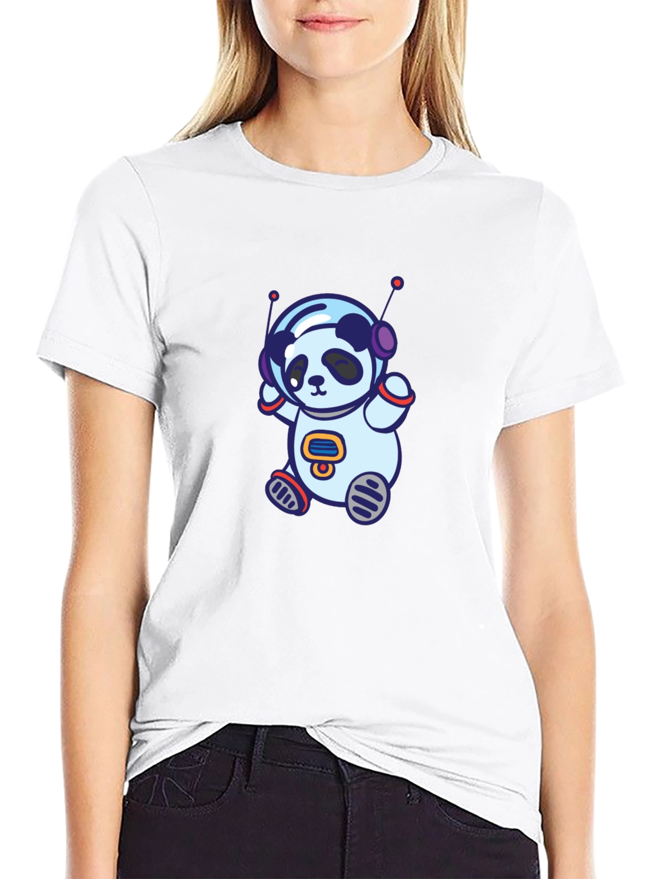 Astronaut Panda Graphic Tee - Soft Cotton Blend
