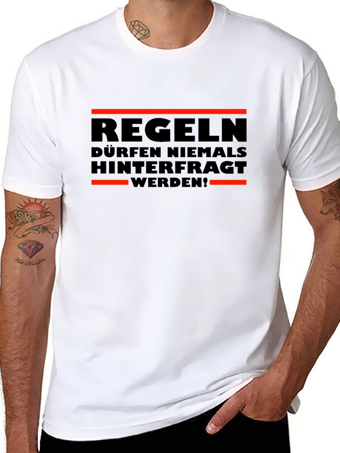 Rules Never Questioned Black Graphic T-Shirt