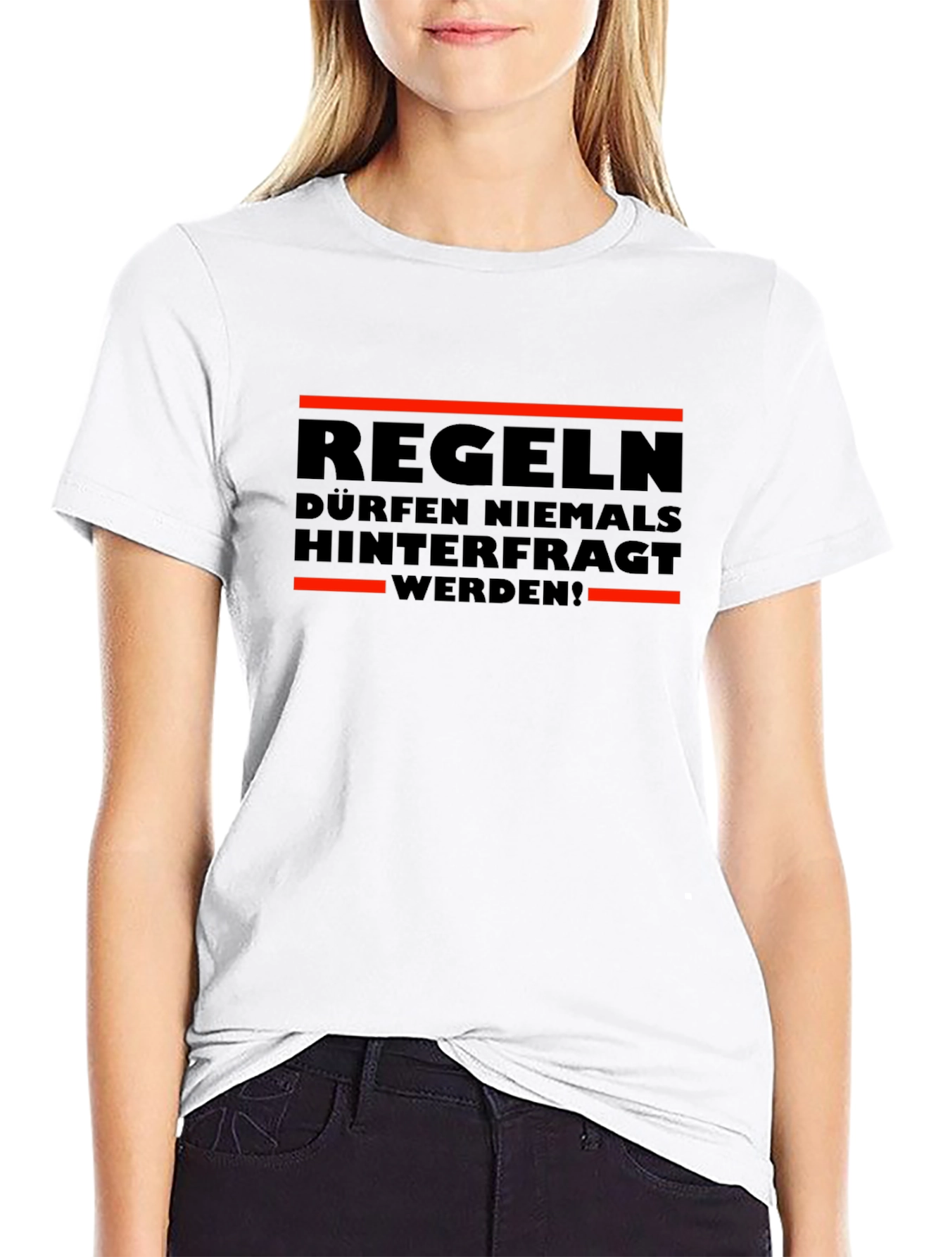 Rules Never Questioned Black Graphic T-Shirt