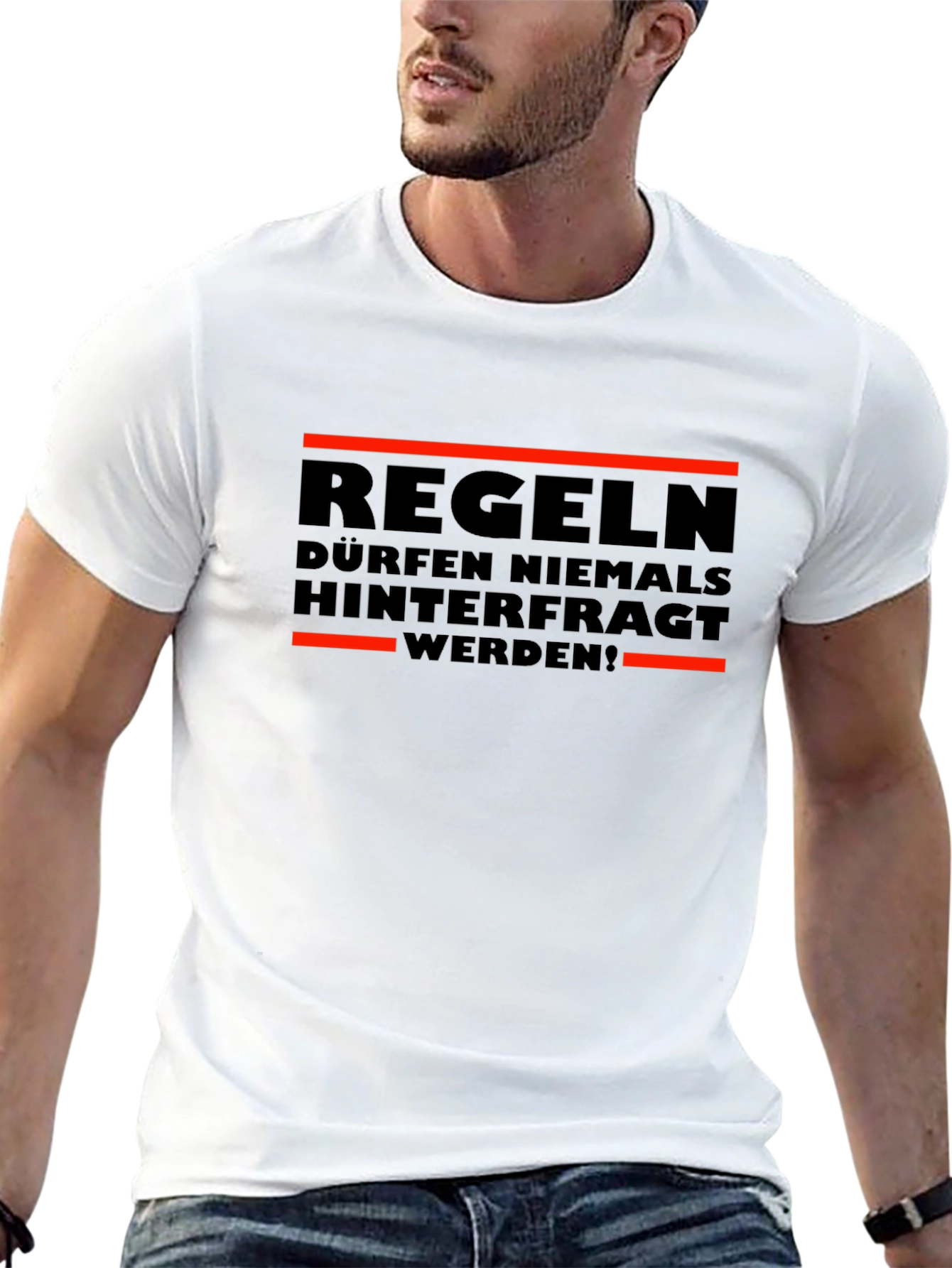Rules Never Questioned Black Graphic T-Shirt