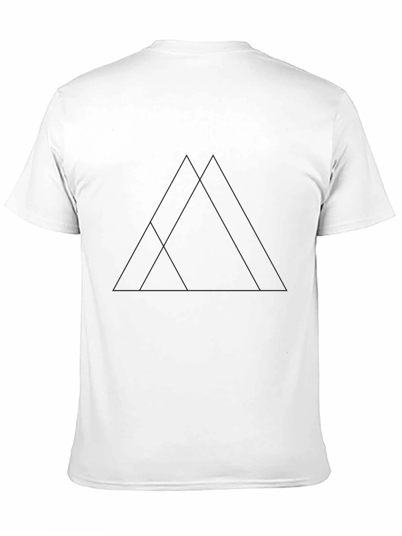 Minimalist Triangle Graphic Black T-Shirt