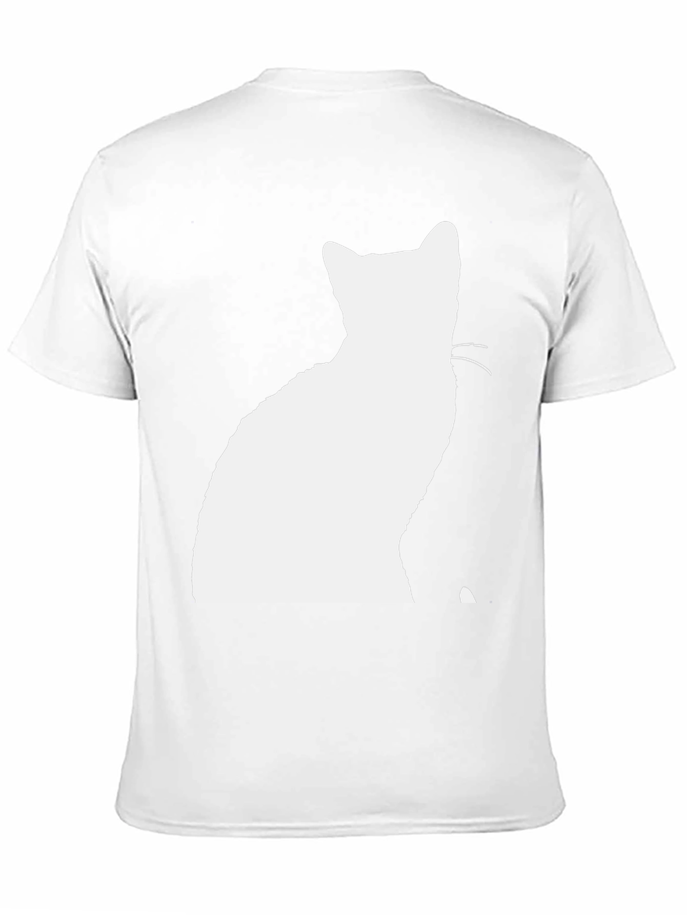 Silhouette Cat Graphic T-Shirt - Black