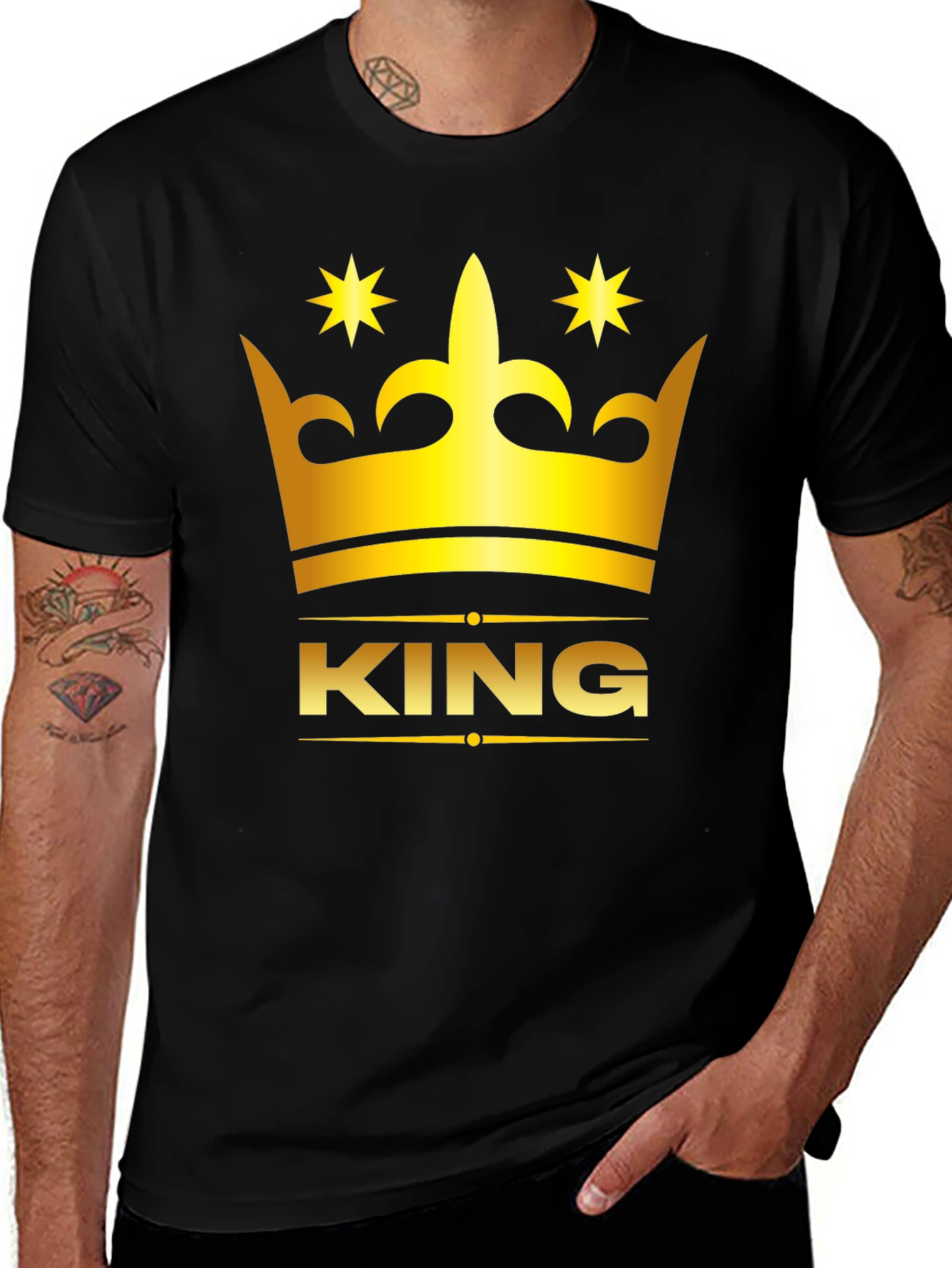 King Crown Graphic Black T-Shirt