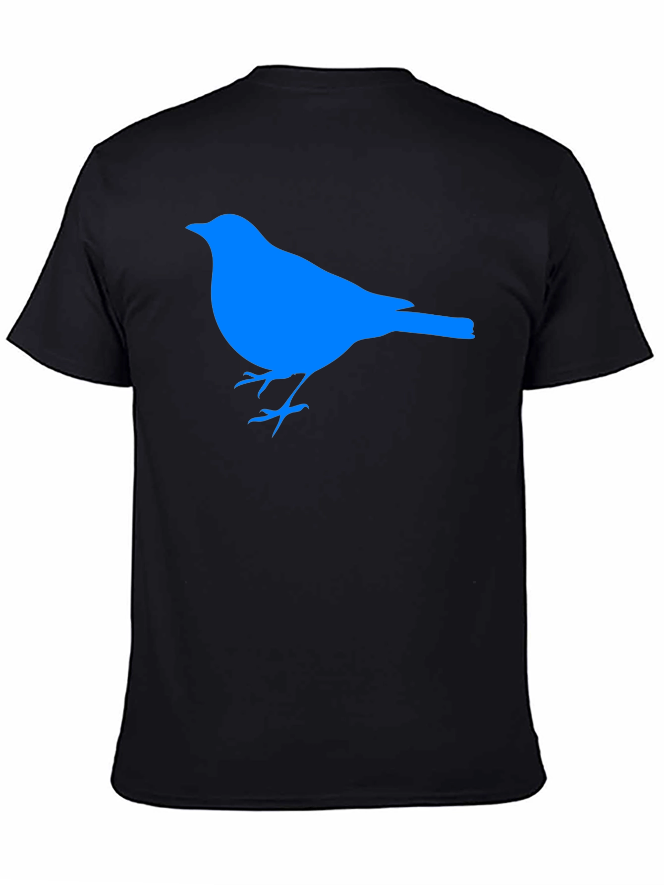 Blue Bird Graphic Black T-Shirt