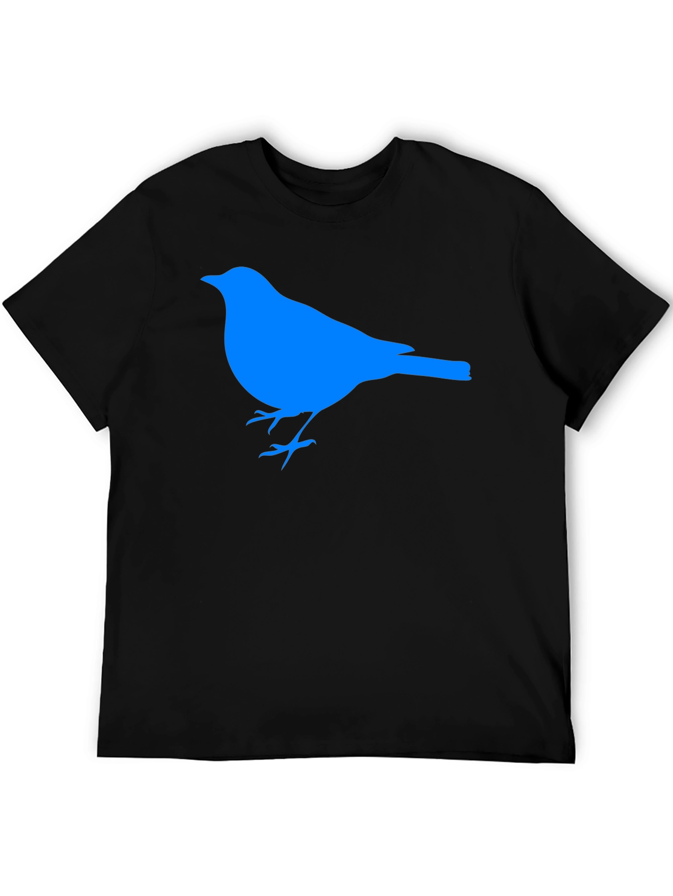 Blue Bird Graphic Black T-Shirt