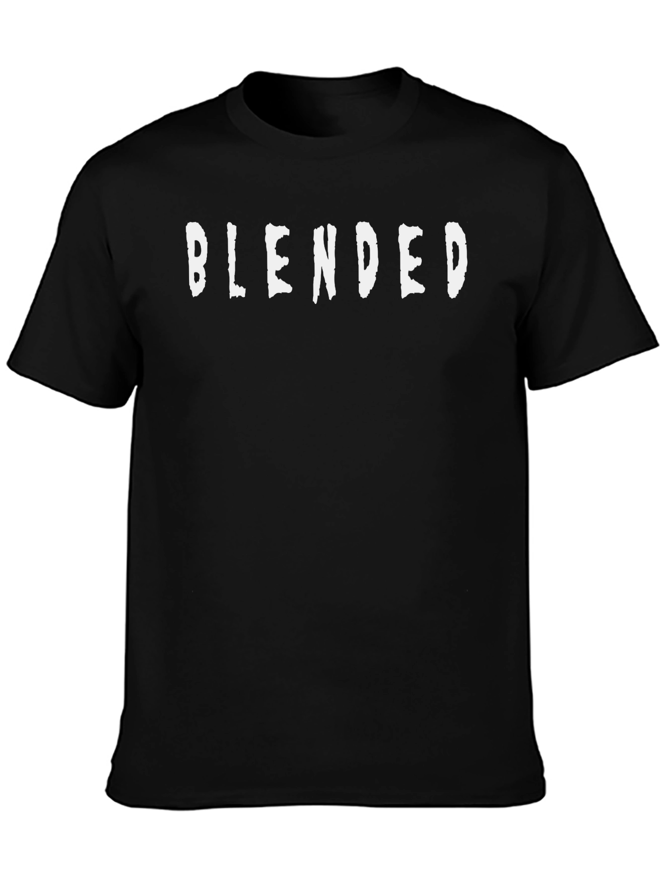 Blended Graphic Tee - Black Cotton T-Shirt