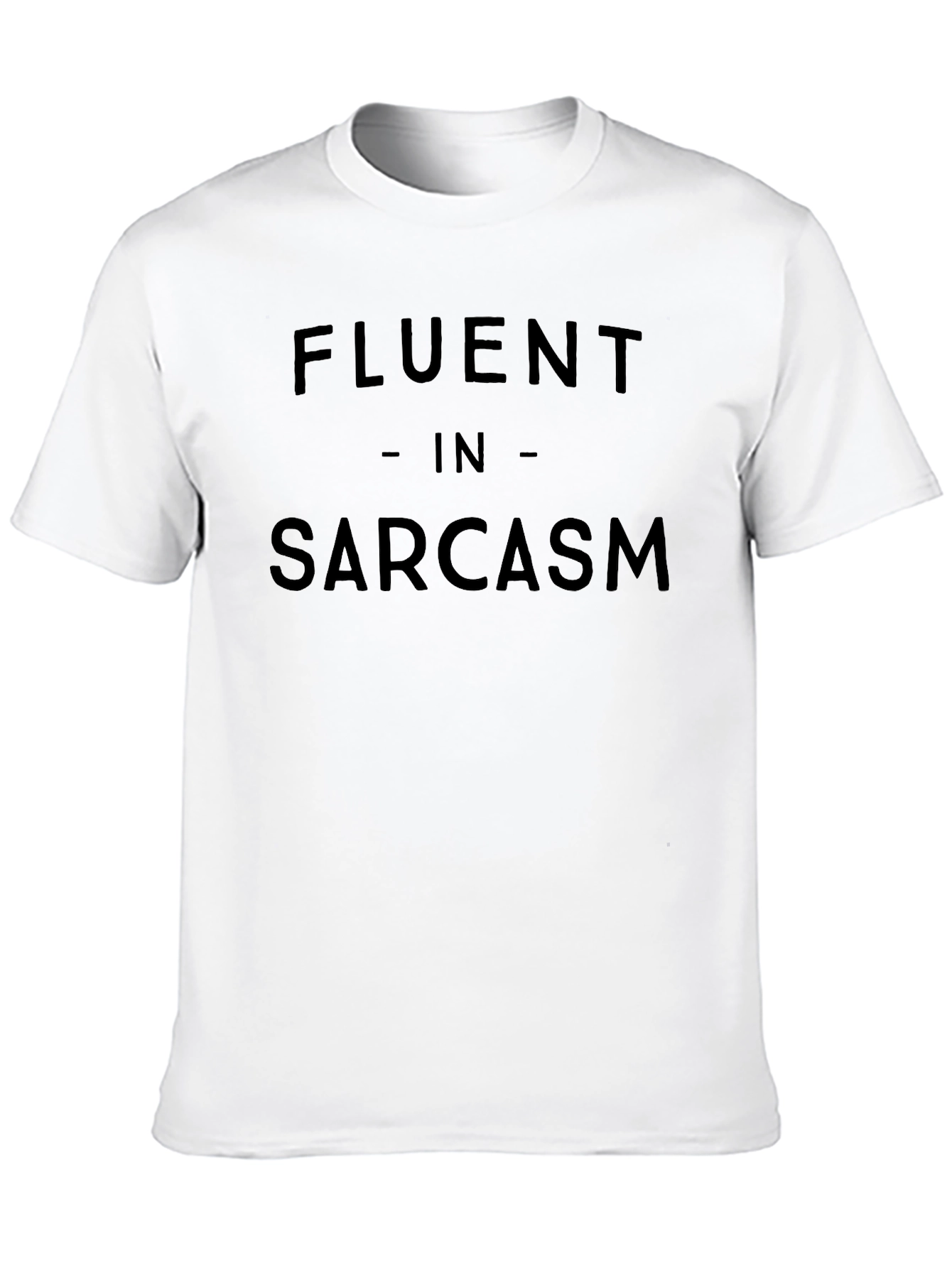 Fluent in Sarcasm Black Graphic Tee