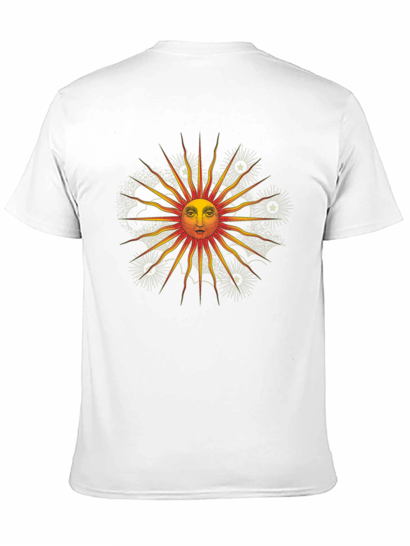 Celestial Sun Graphic Tee - Black Cotton Shirt