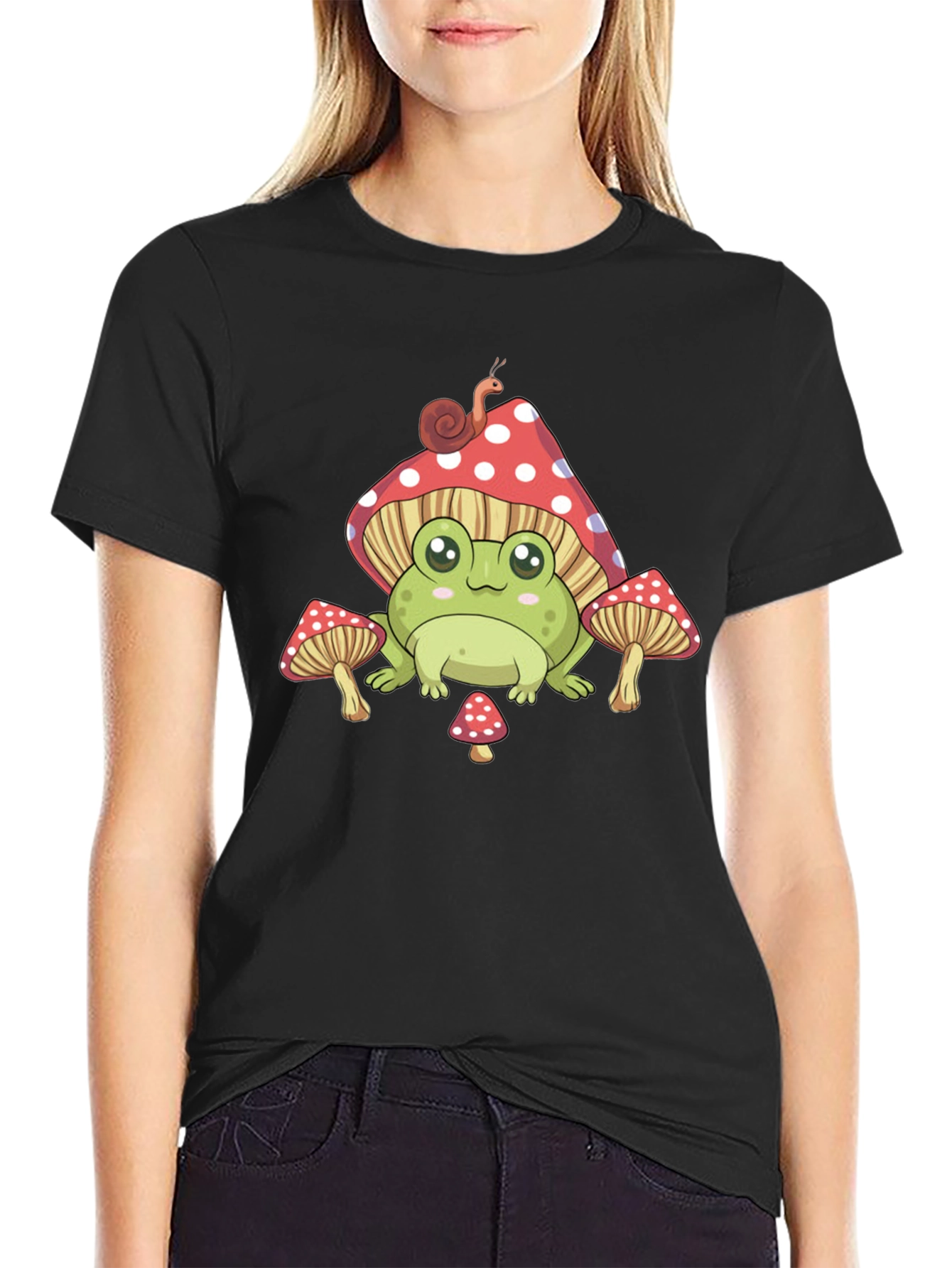 Cute Frog Mushroom T-Shirt - Fun Graphic Tee