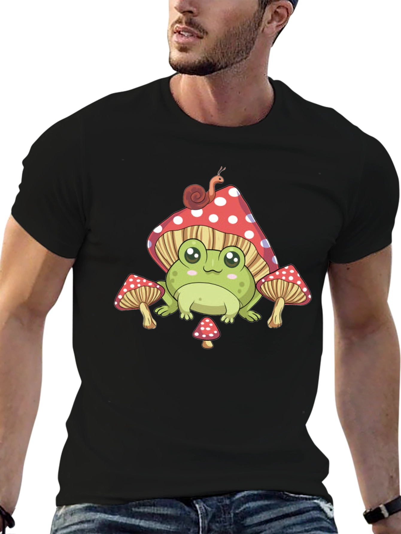 Cute Frog Mushroom T-Shirt - Fun Graphic Tee