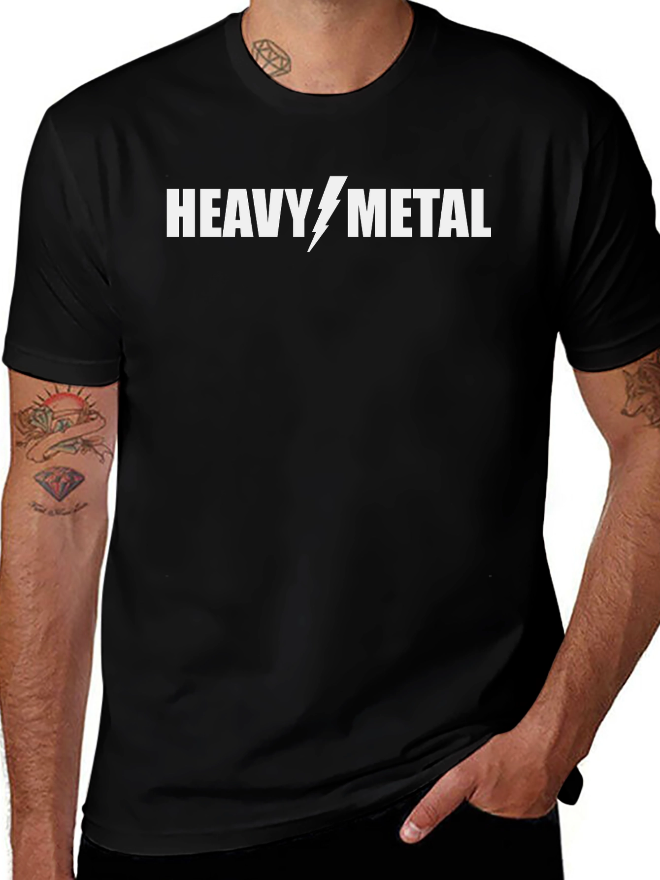 Heavy Metal Graphic T-Shirt - Black