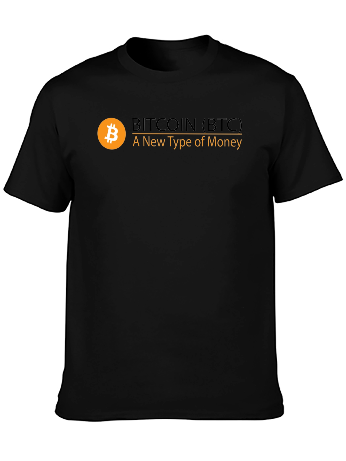 Bitcoin BTC Cryptocurrency Black T-Shirt