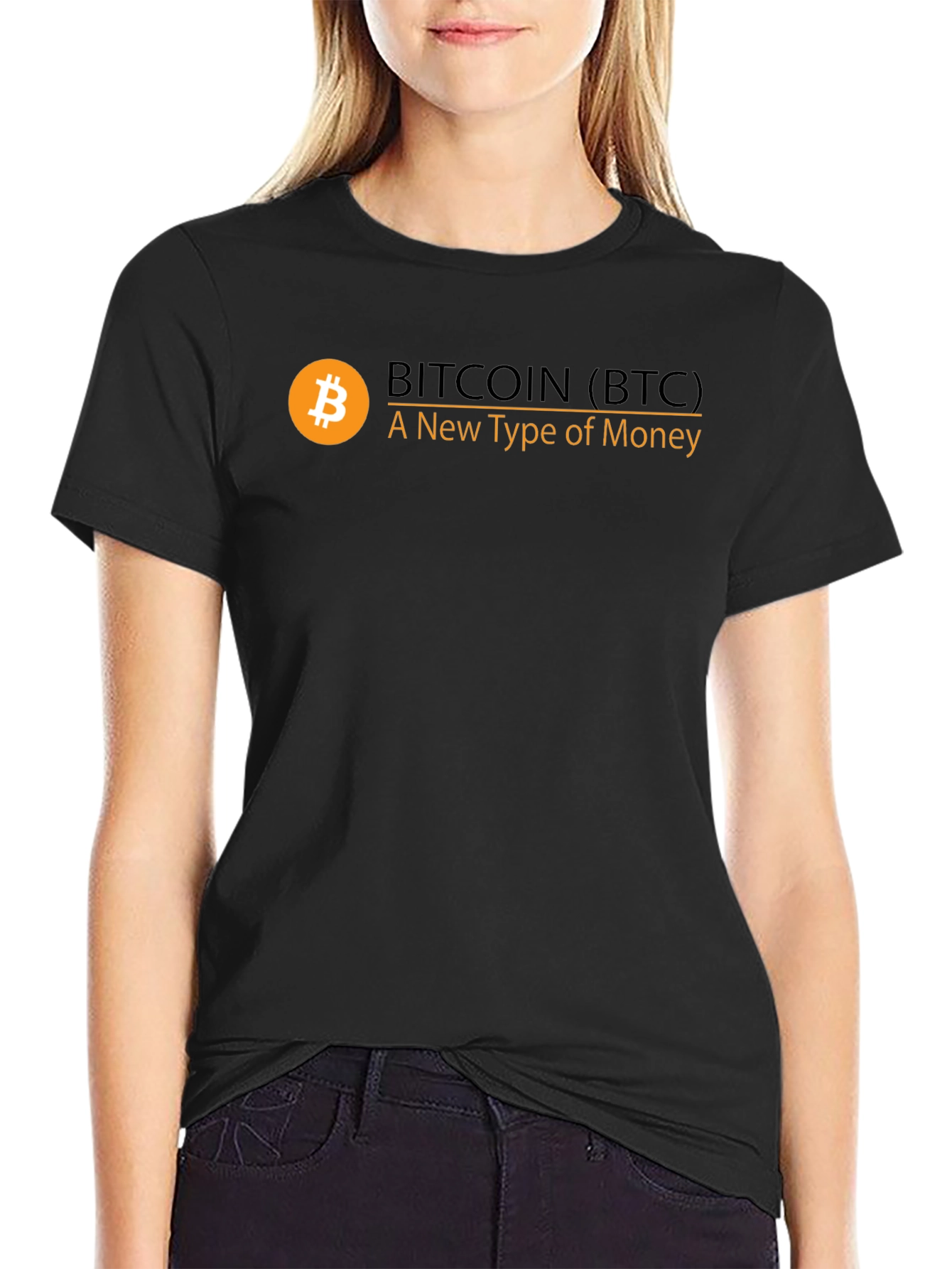 Bitcoin BTC Cryptocurrency Black T-Shirt