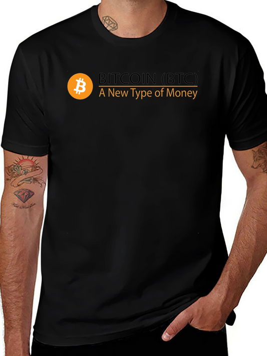 Bitcoin BTC Cryptocurrency Black T-Shirt