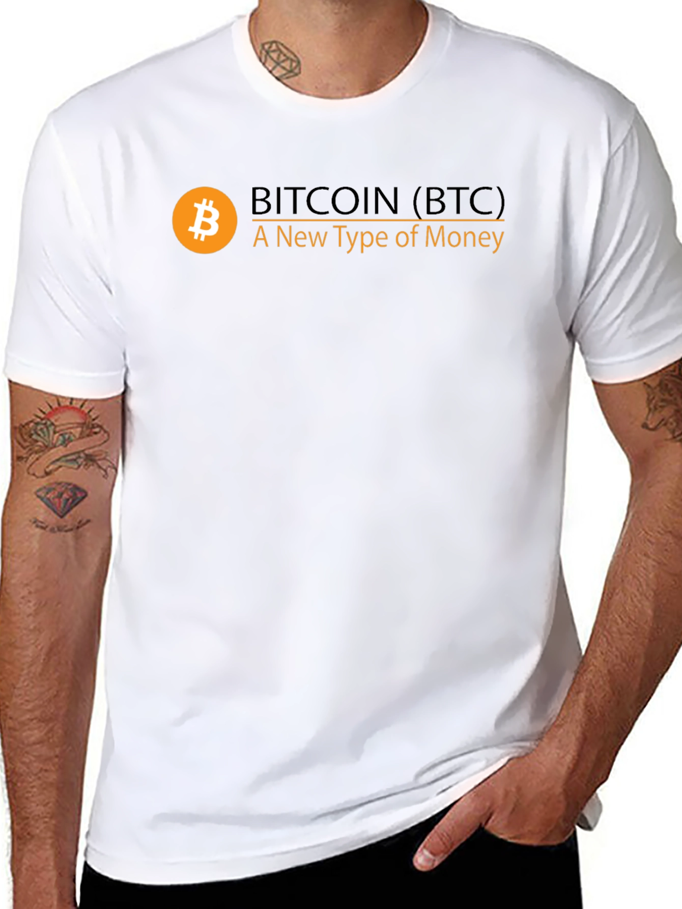Bitcoin BTC Cryptocurrency Black T-Shirt